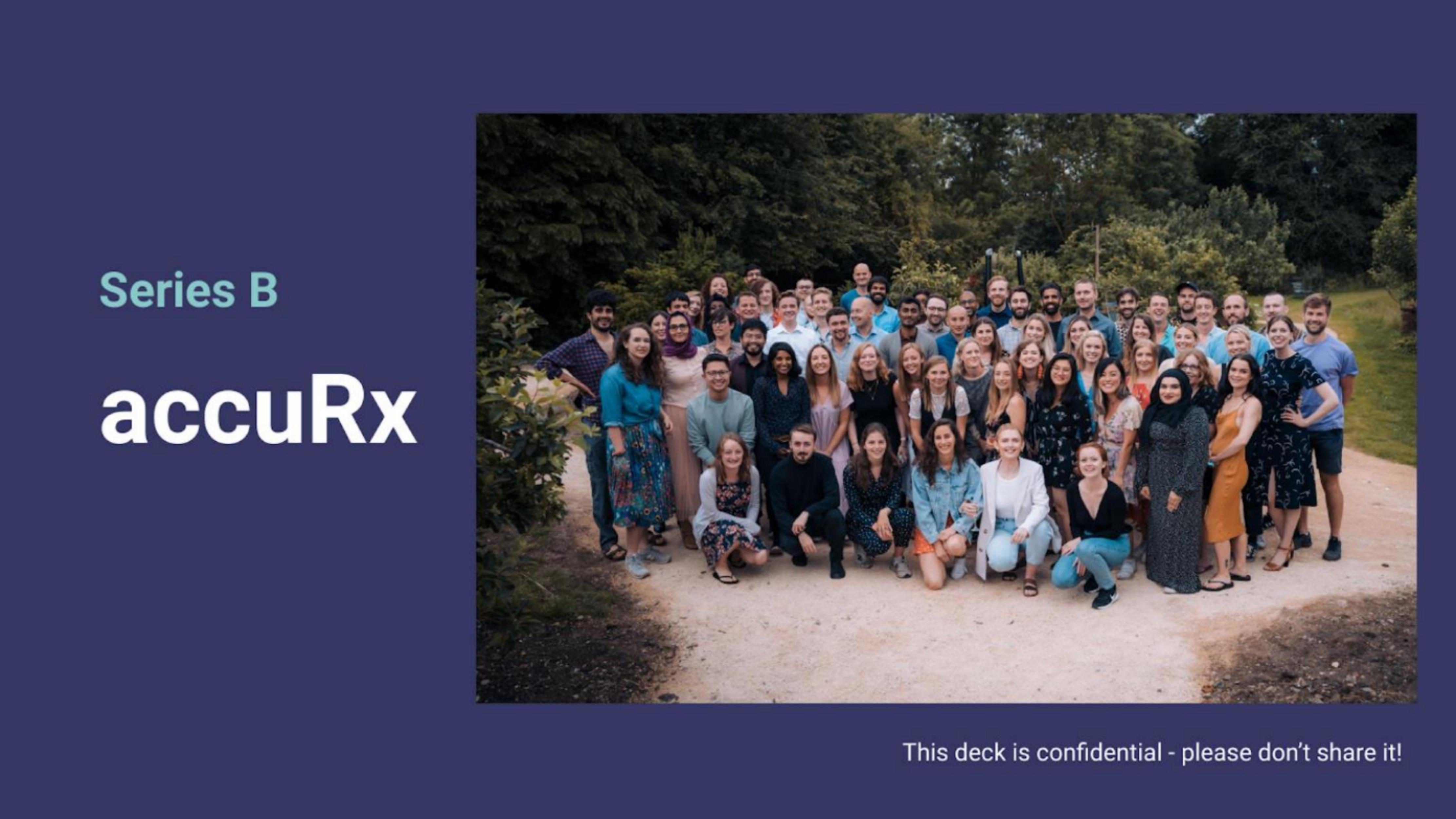 AccuRx pitch deck cover