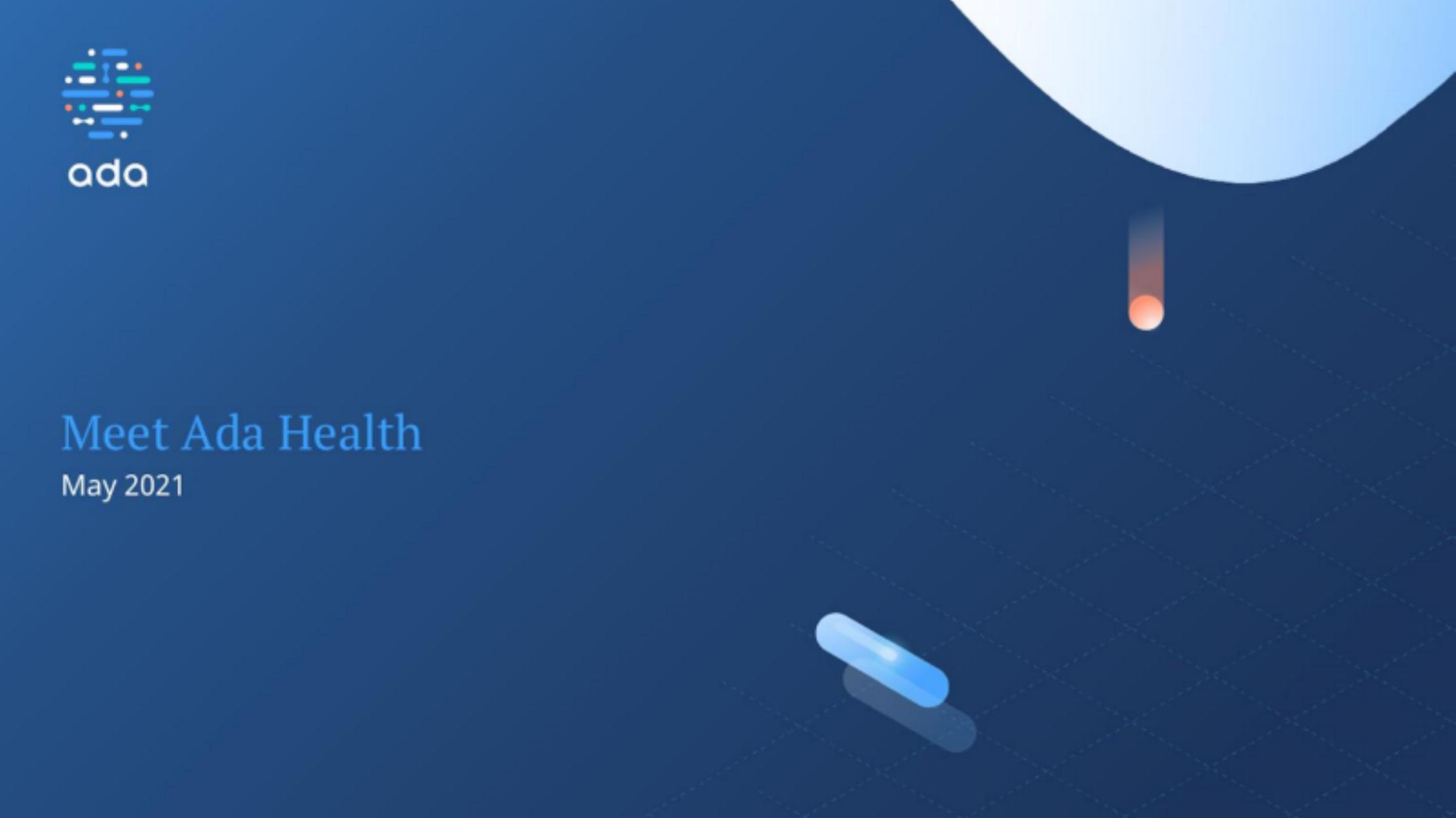 Ada Health pitch deck cover
