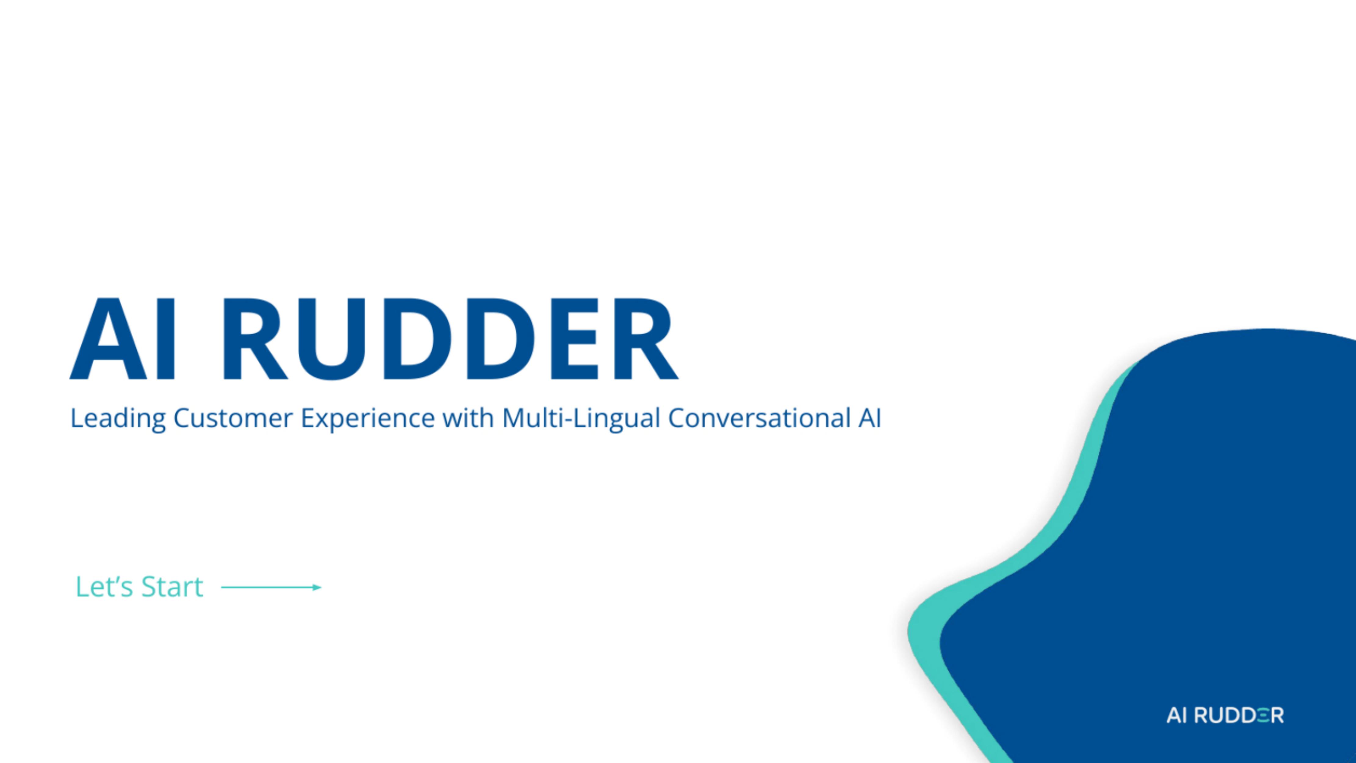 AI Rudder pitch deck cover