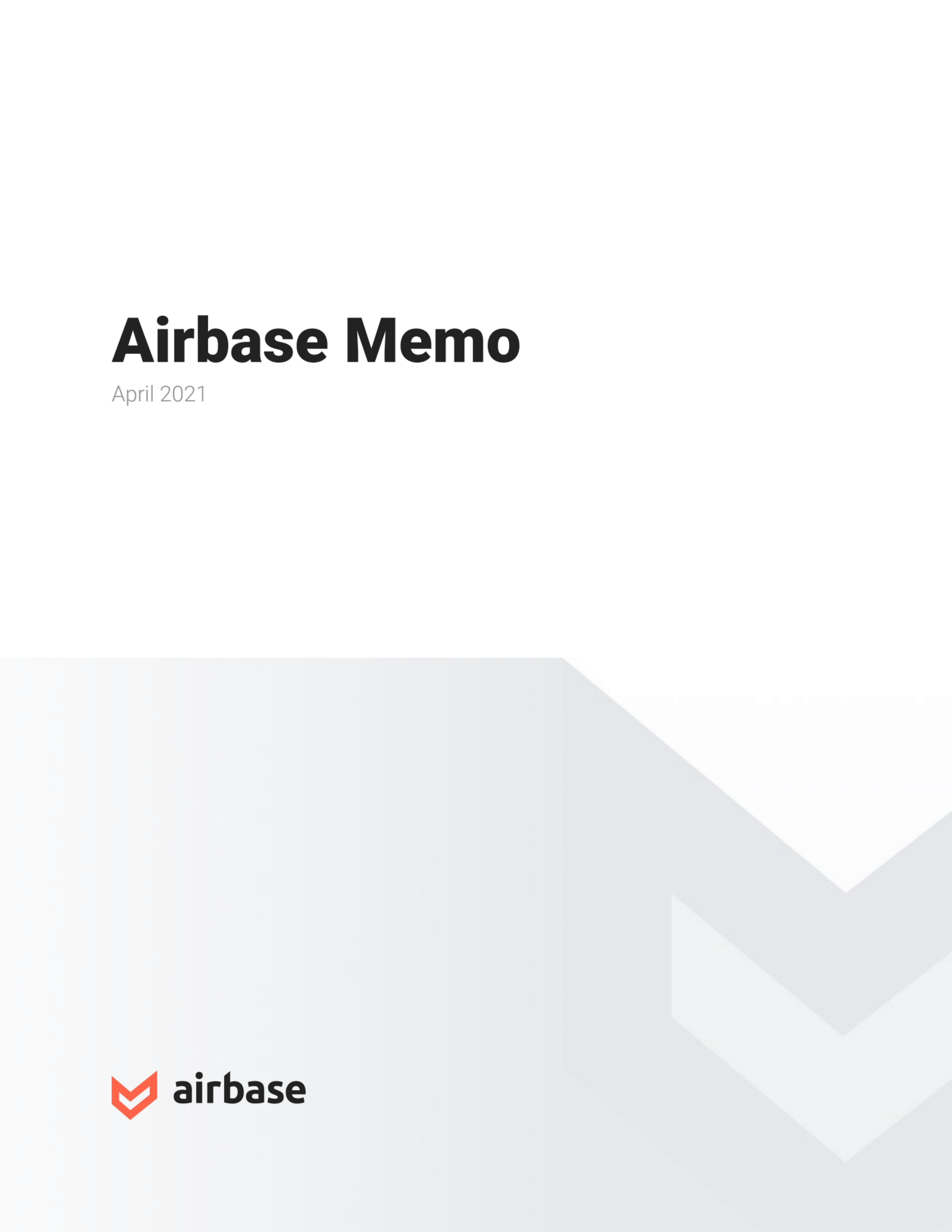Airbase pitch deck cover