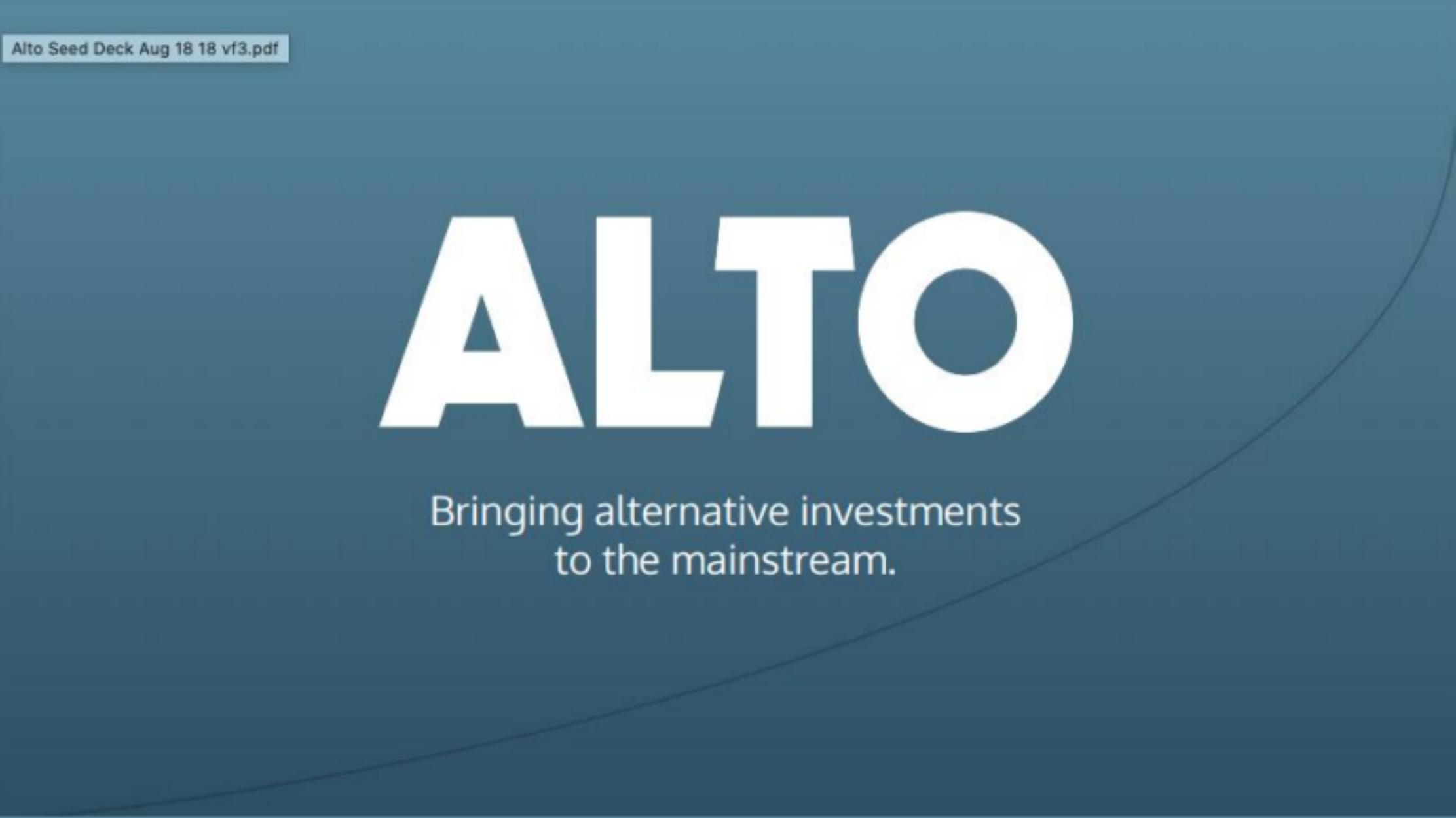 Alto Pharmacy pitch deck cover