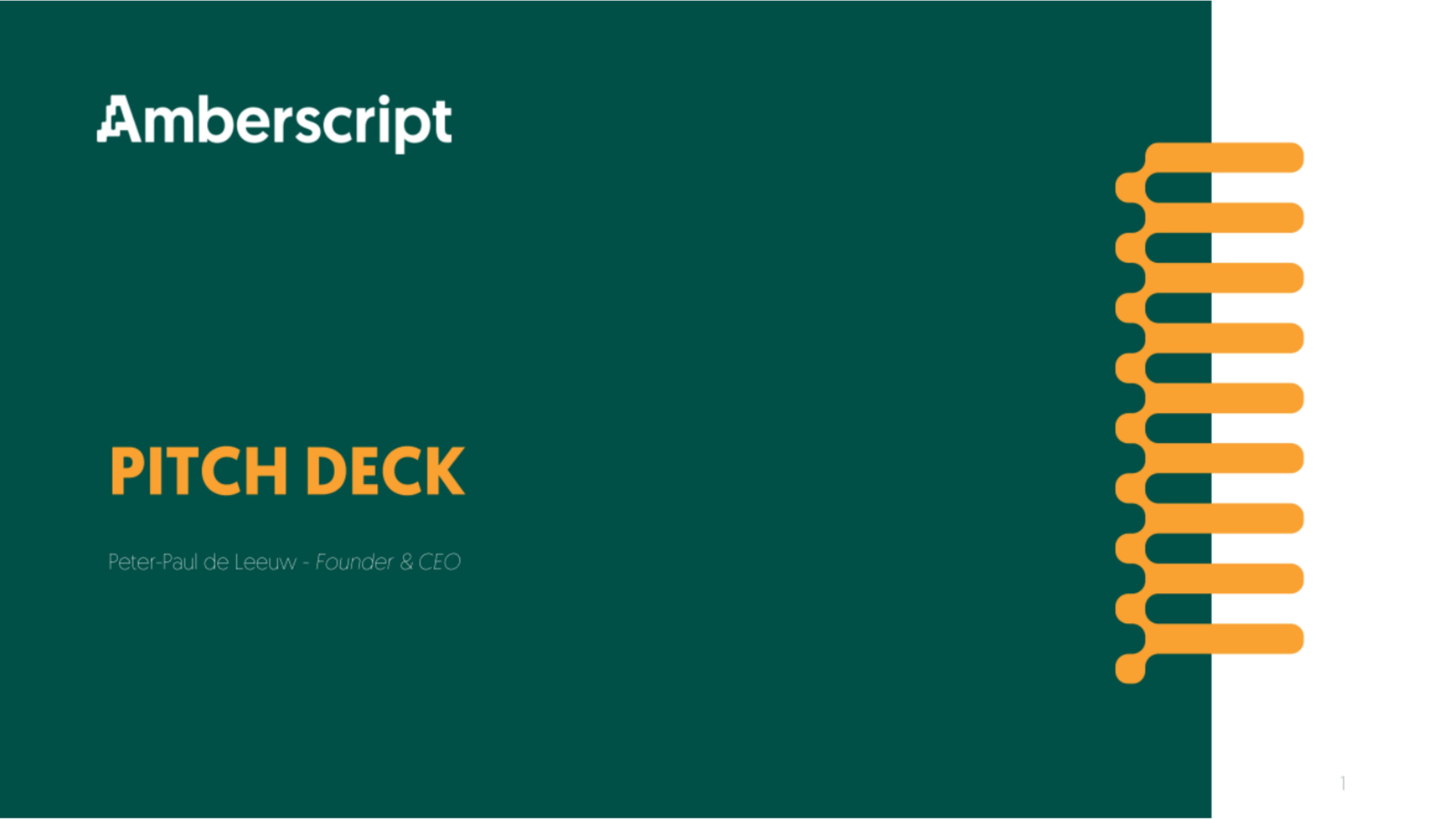 Amberscript pitch deck cover