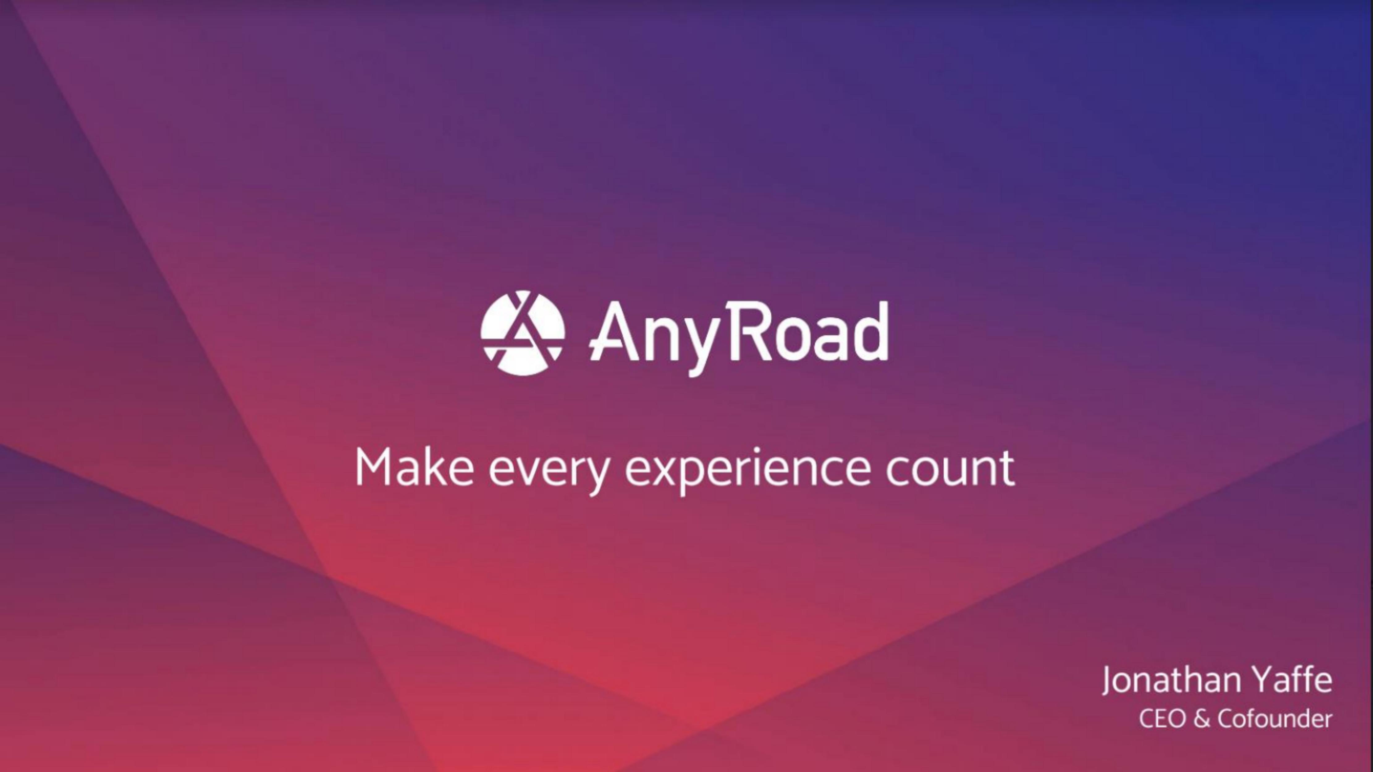 AnyRoad pitch deck cover
