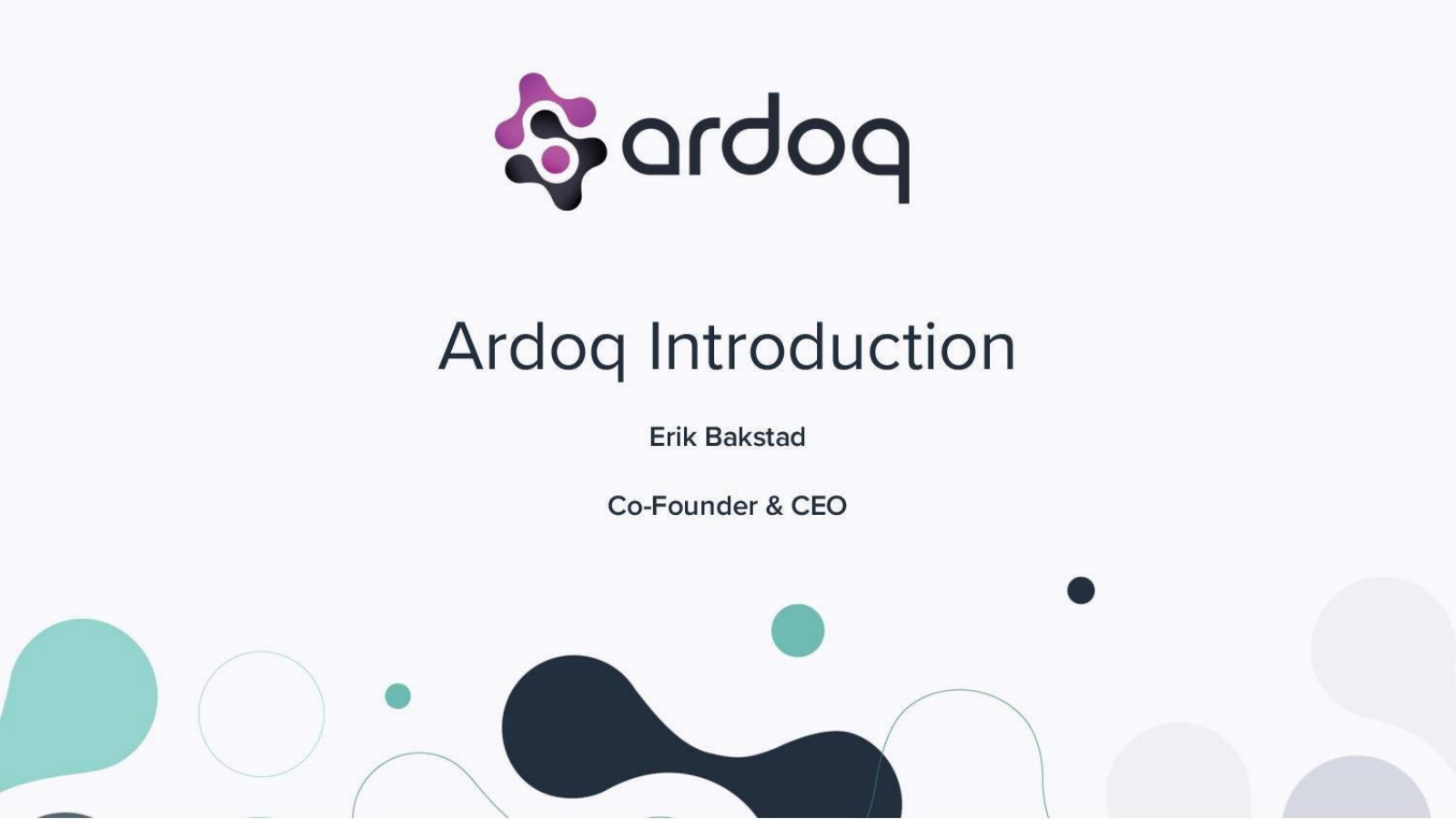 Ardoq pitch deck cover