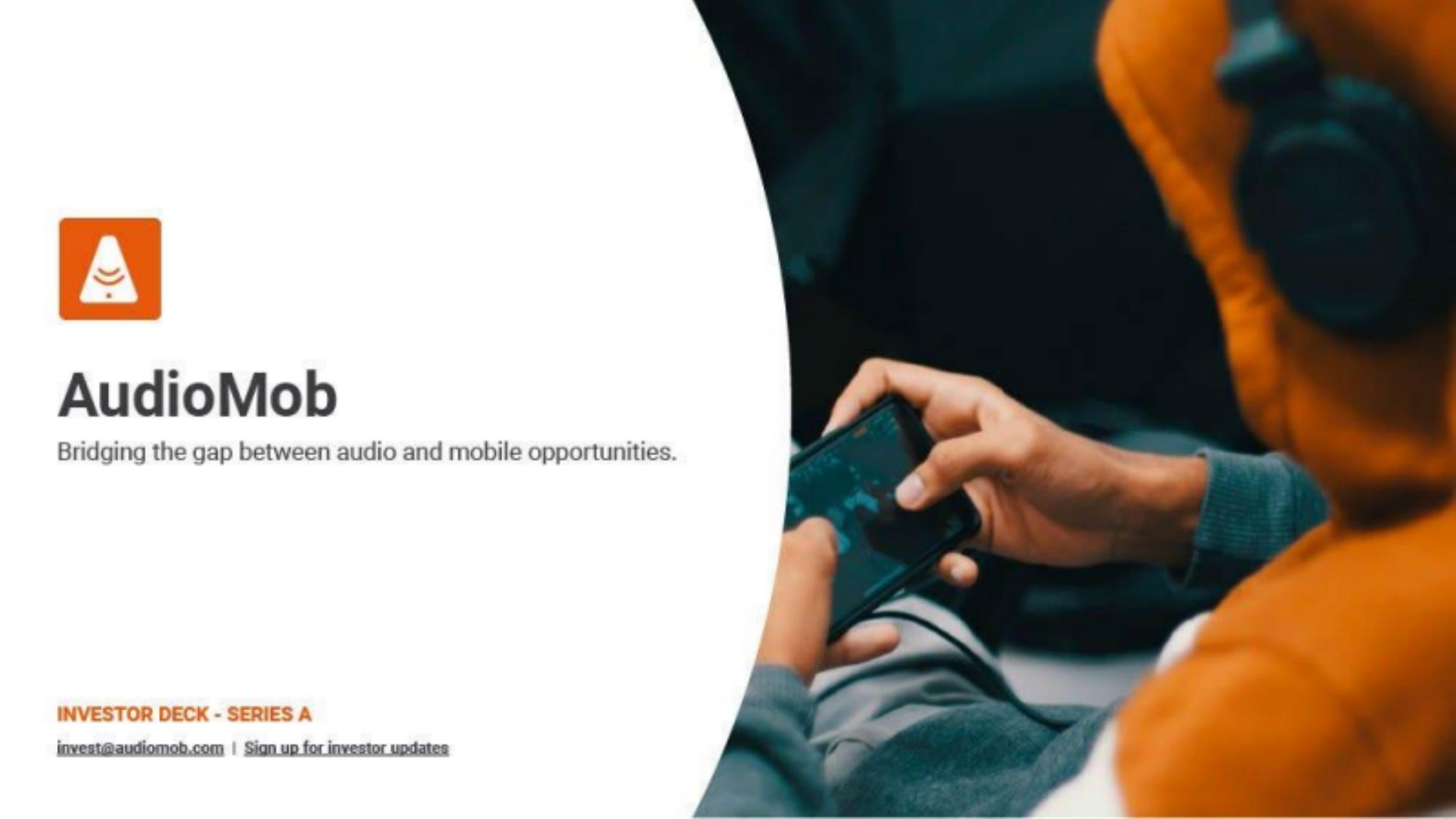 AudioMob pitch deck cover