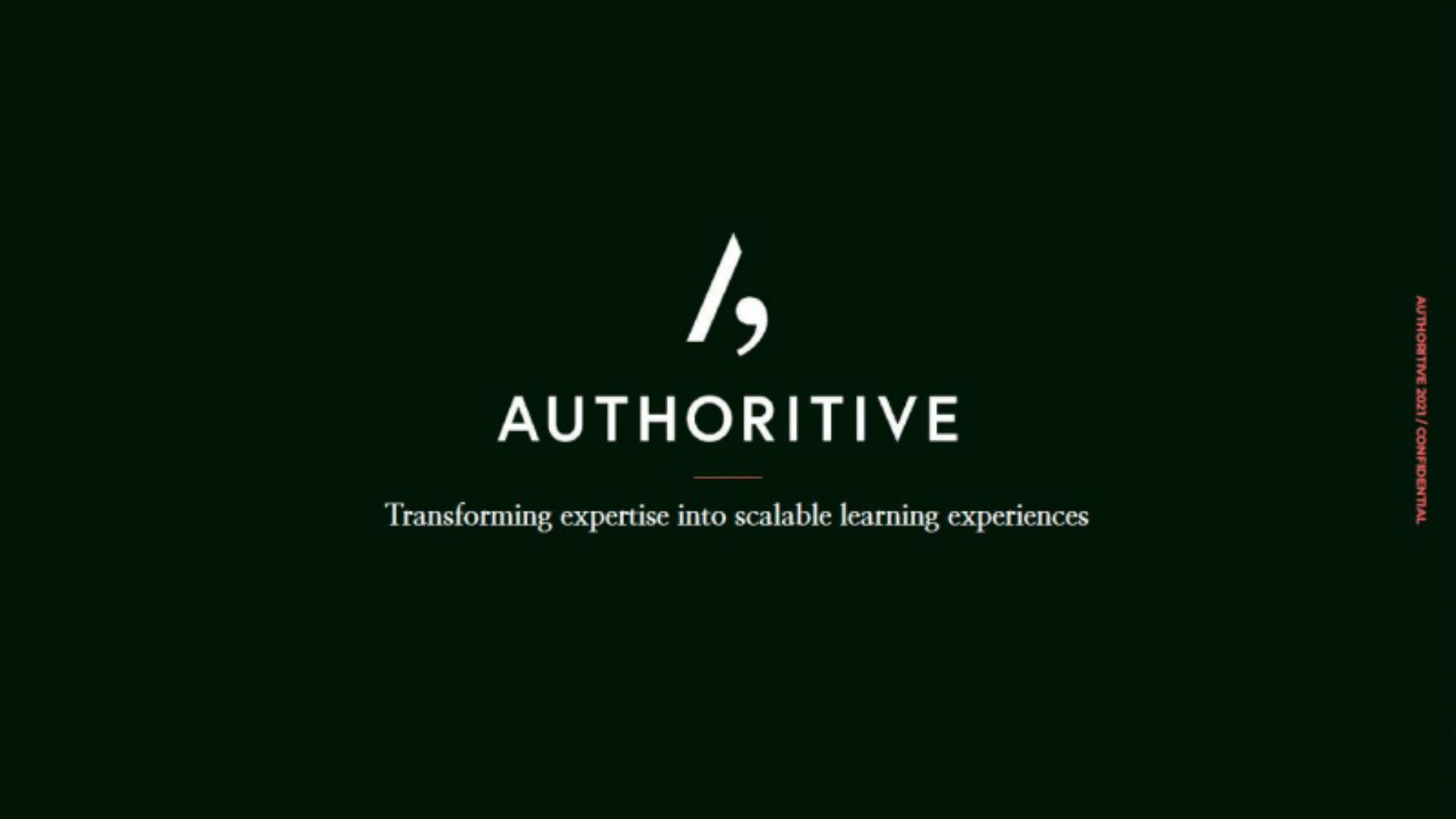 Authoritive pitch deck cover