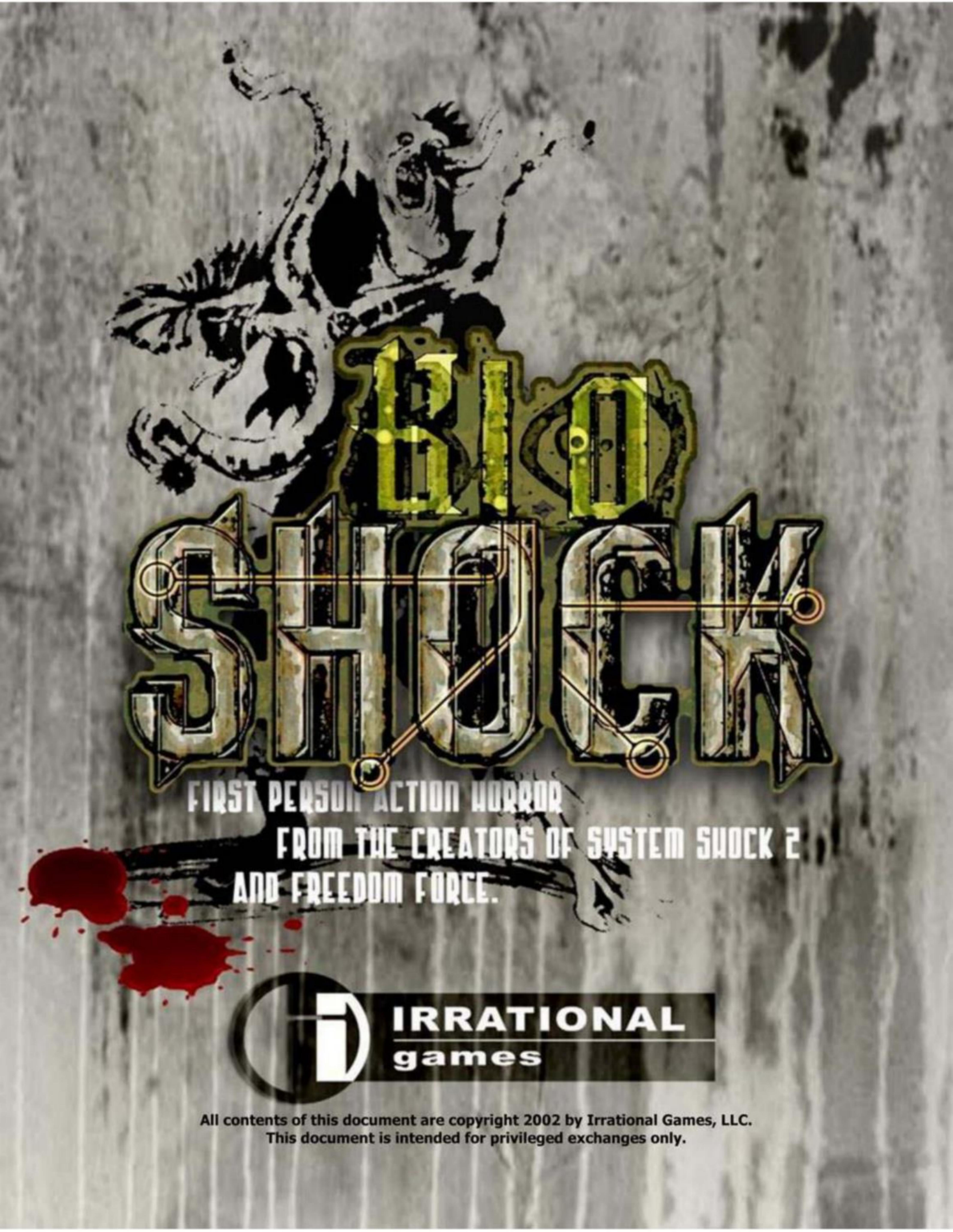 Bioshock pitch deck cover
