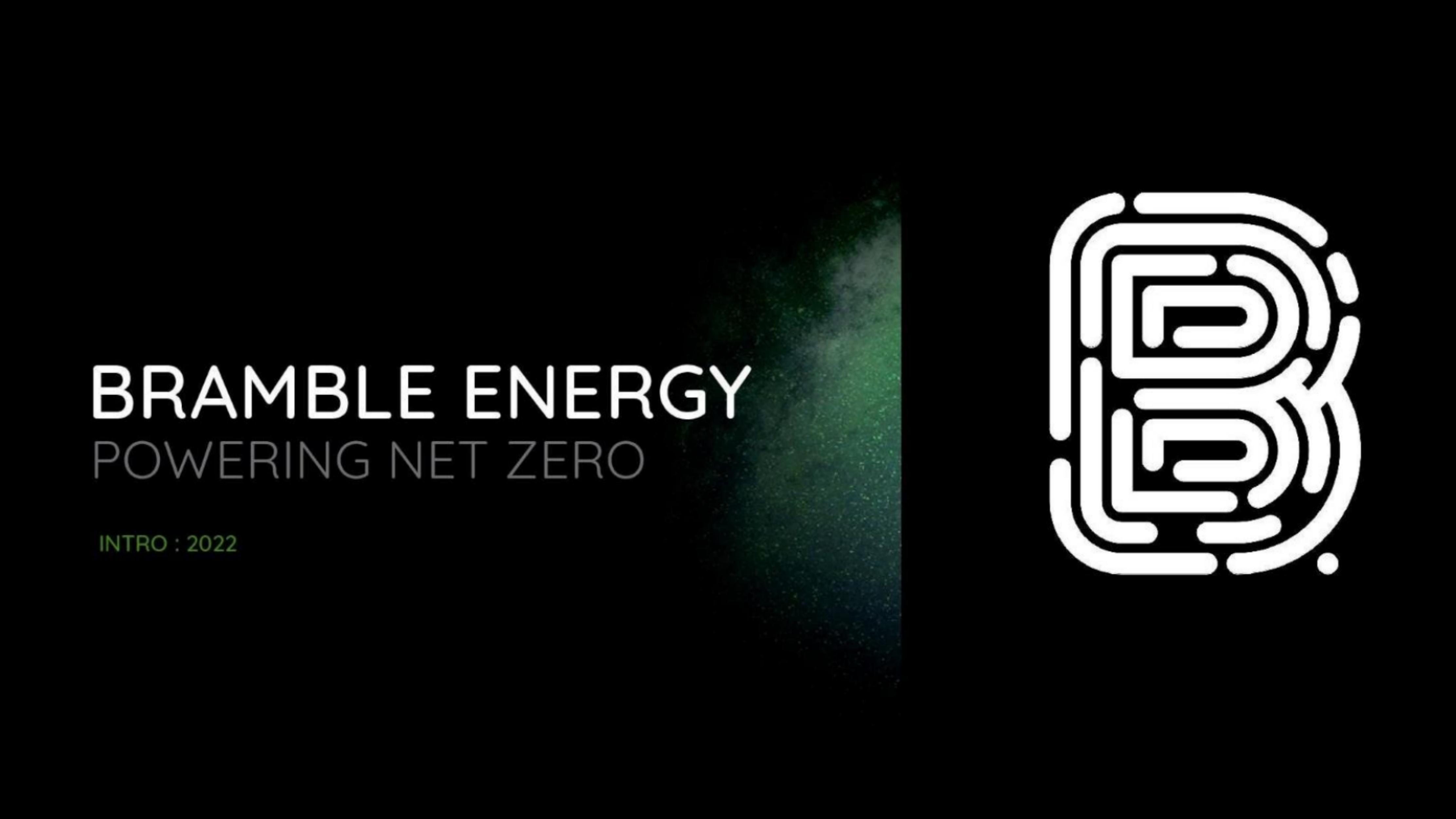 Bramble Energy pitch deck cover