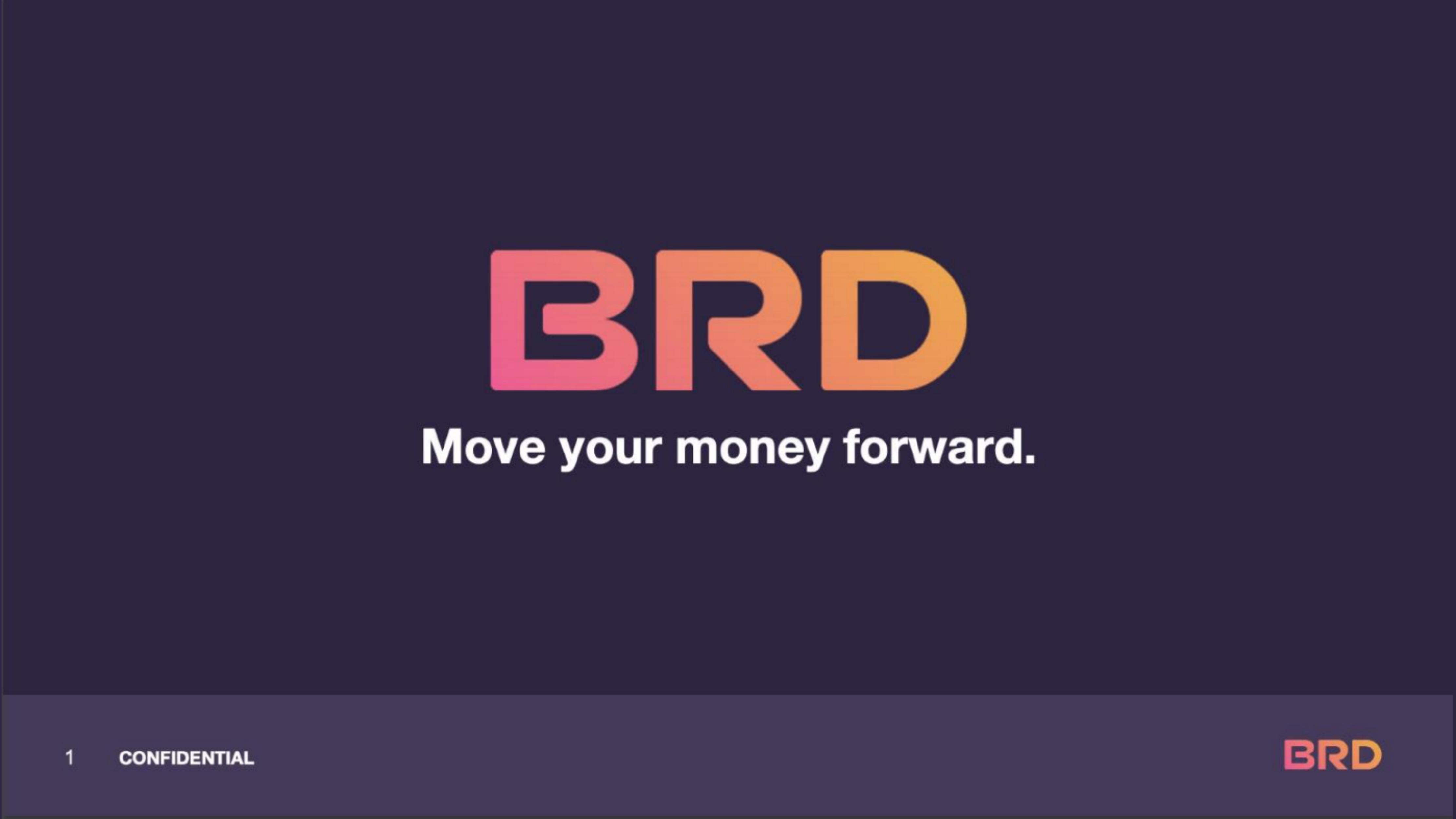 BRD pitch deck cover