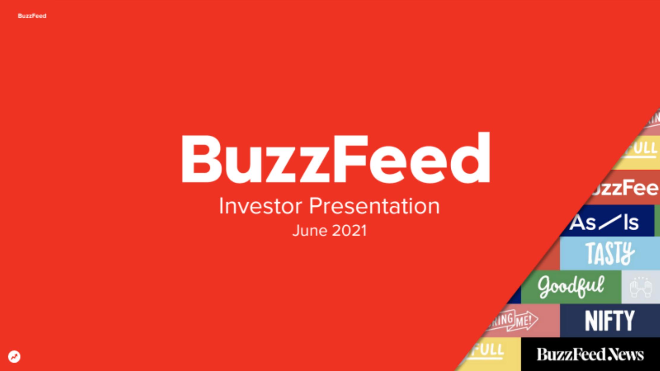 BuzzFeed SPAC pitch deck cover