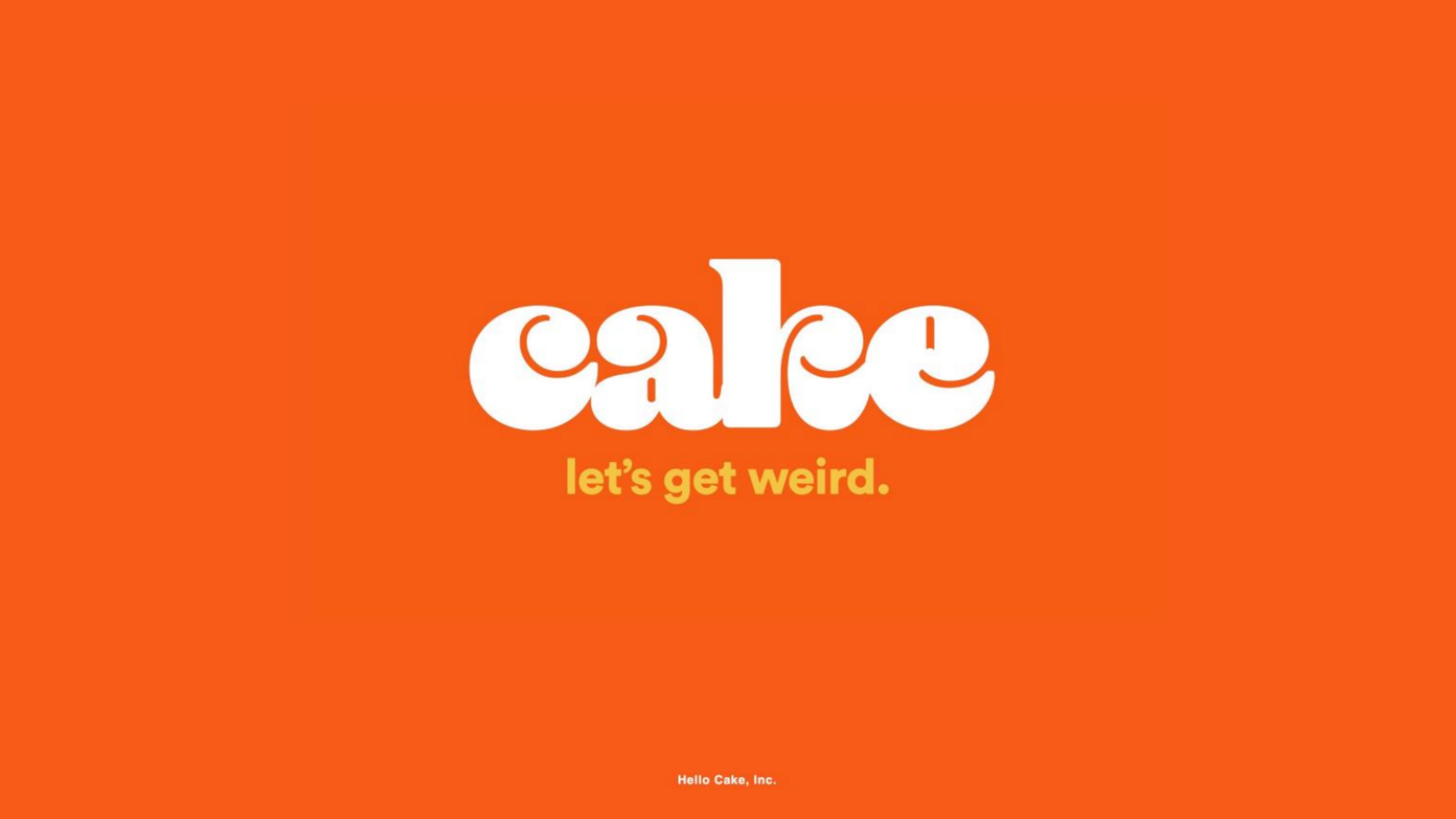 Cake pitch deck cover