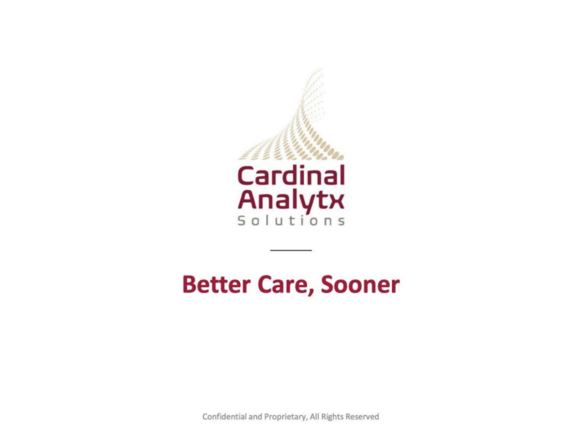 Cardinal Analytx pitch deck cover