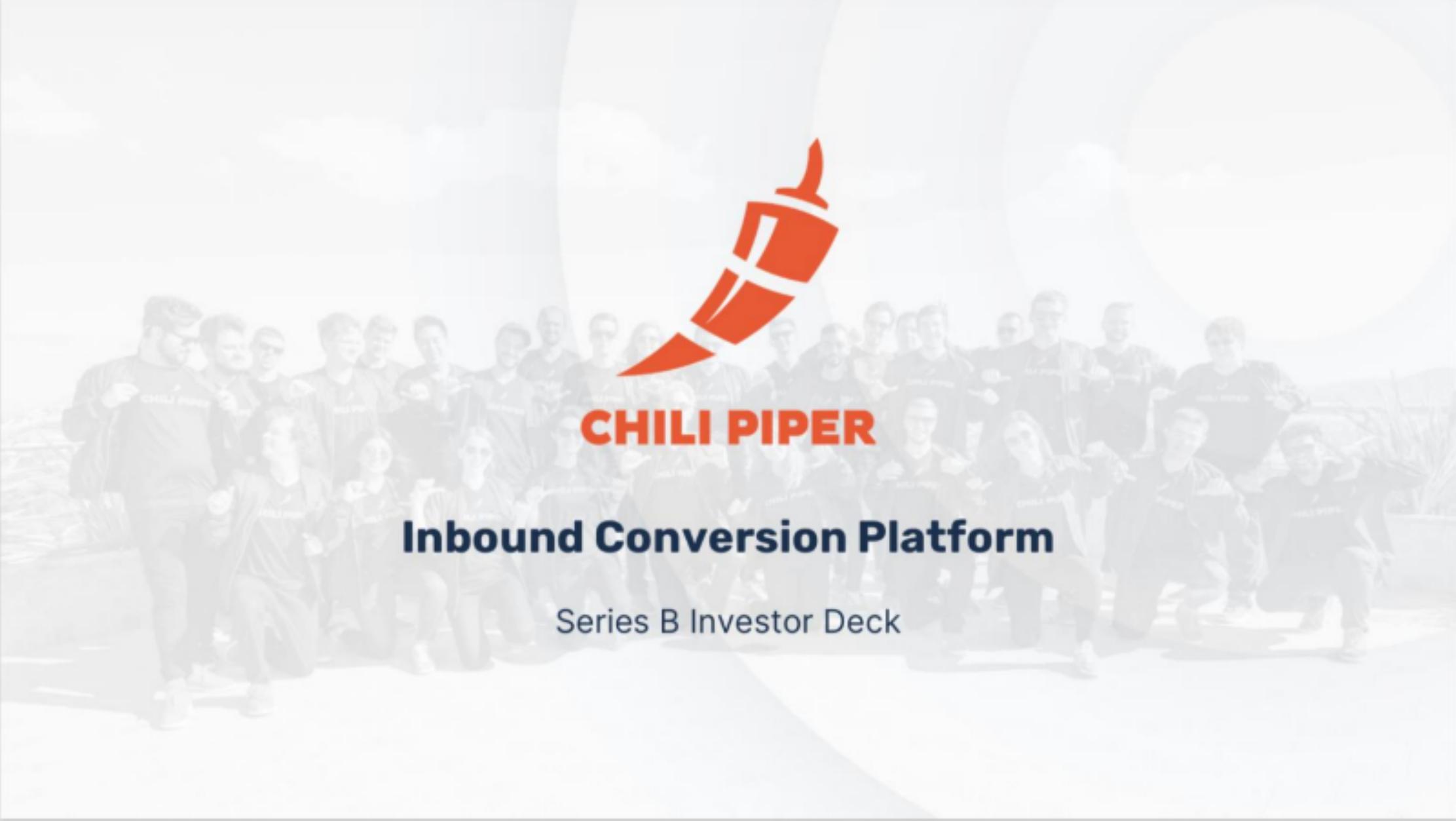 Chili Piper pitch deck cover