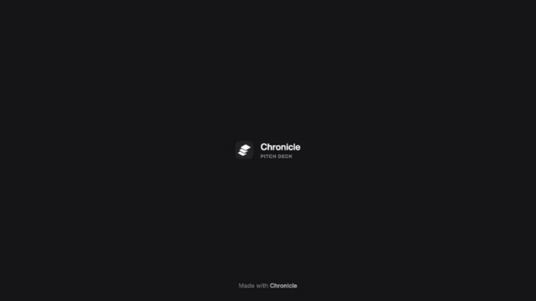Chronicle pitch deck cover