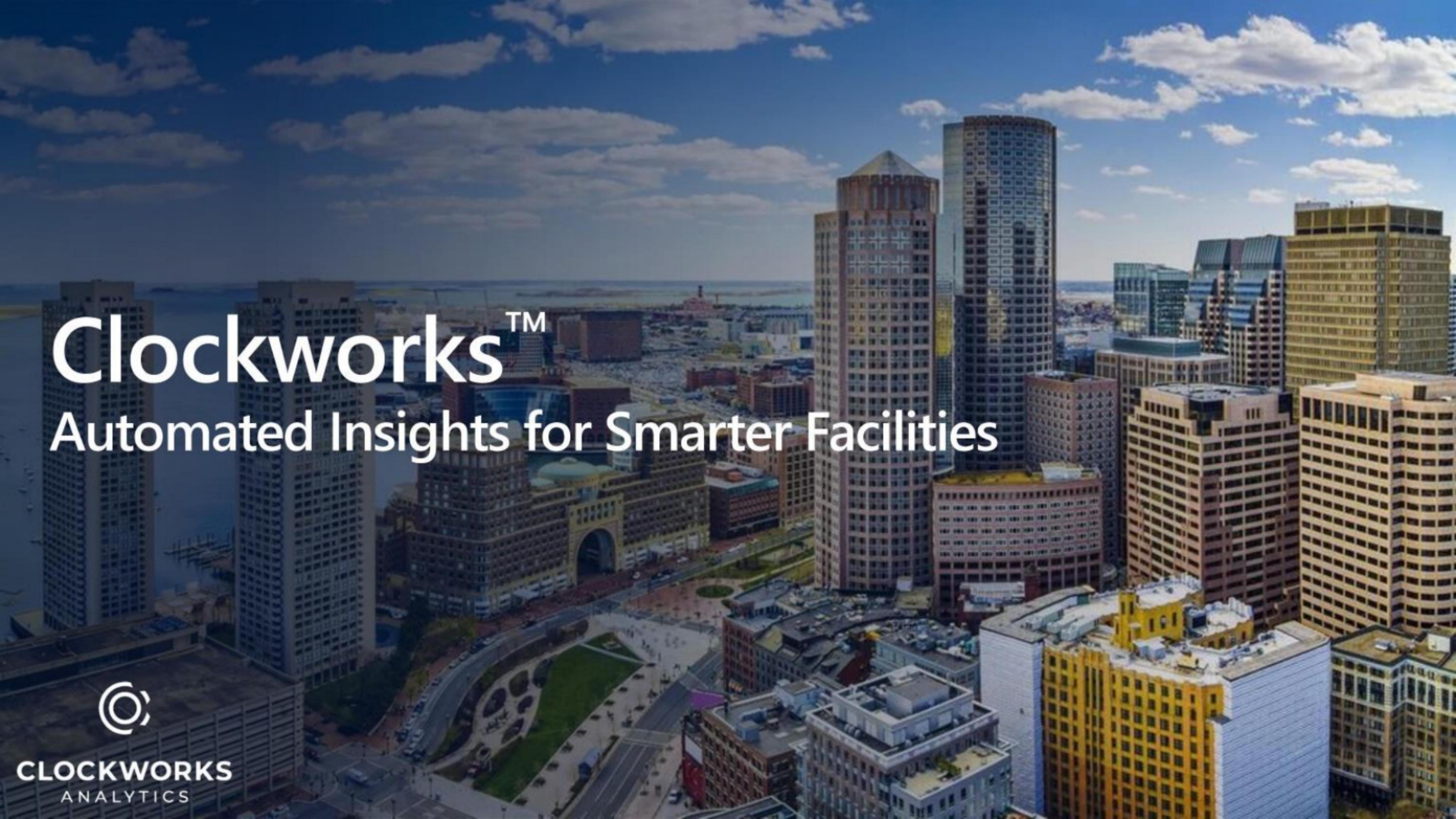 Clockworks Analytics pitch deck cover