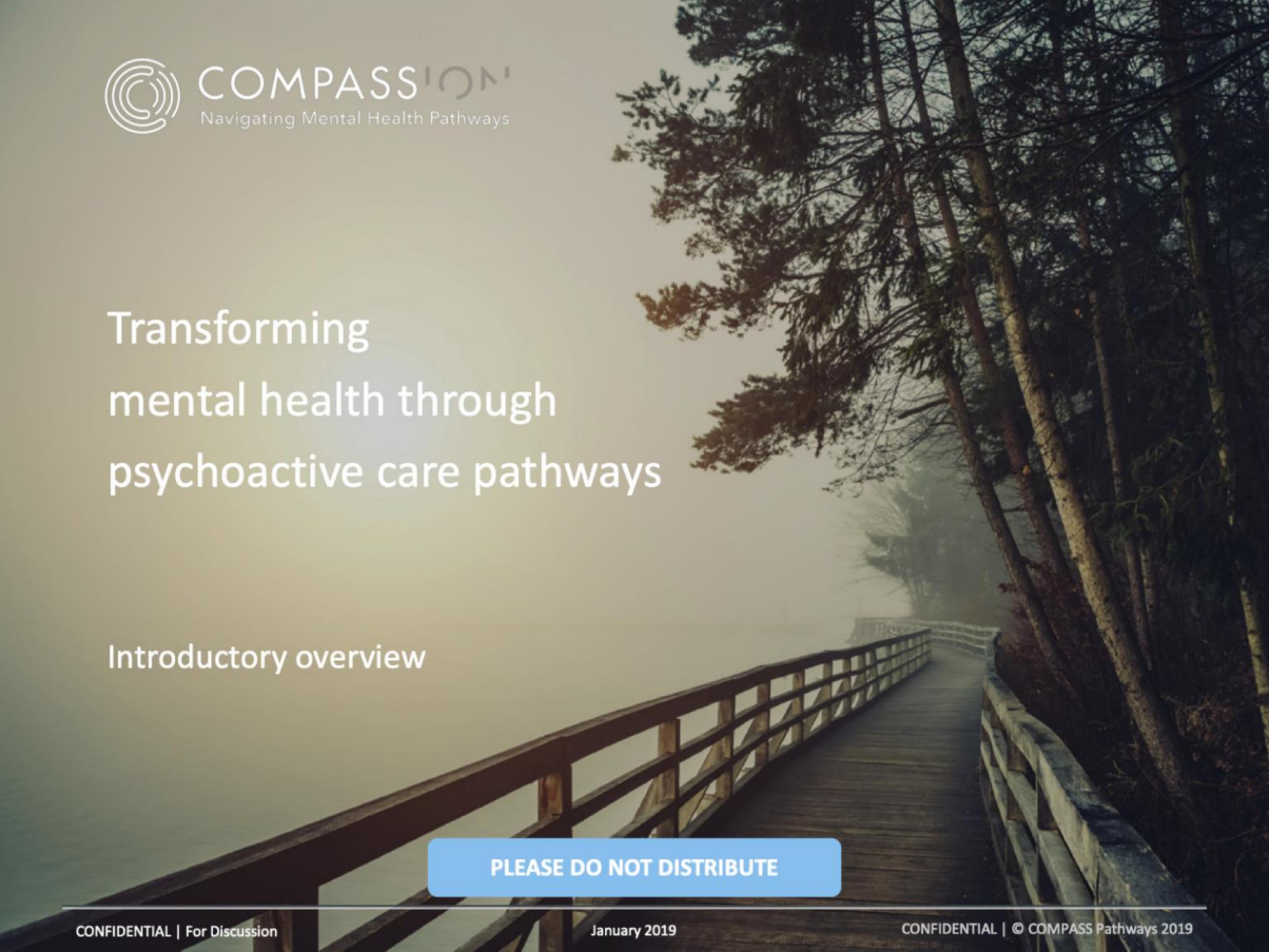 Compass Pathways pitch deck cover
