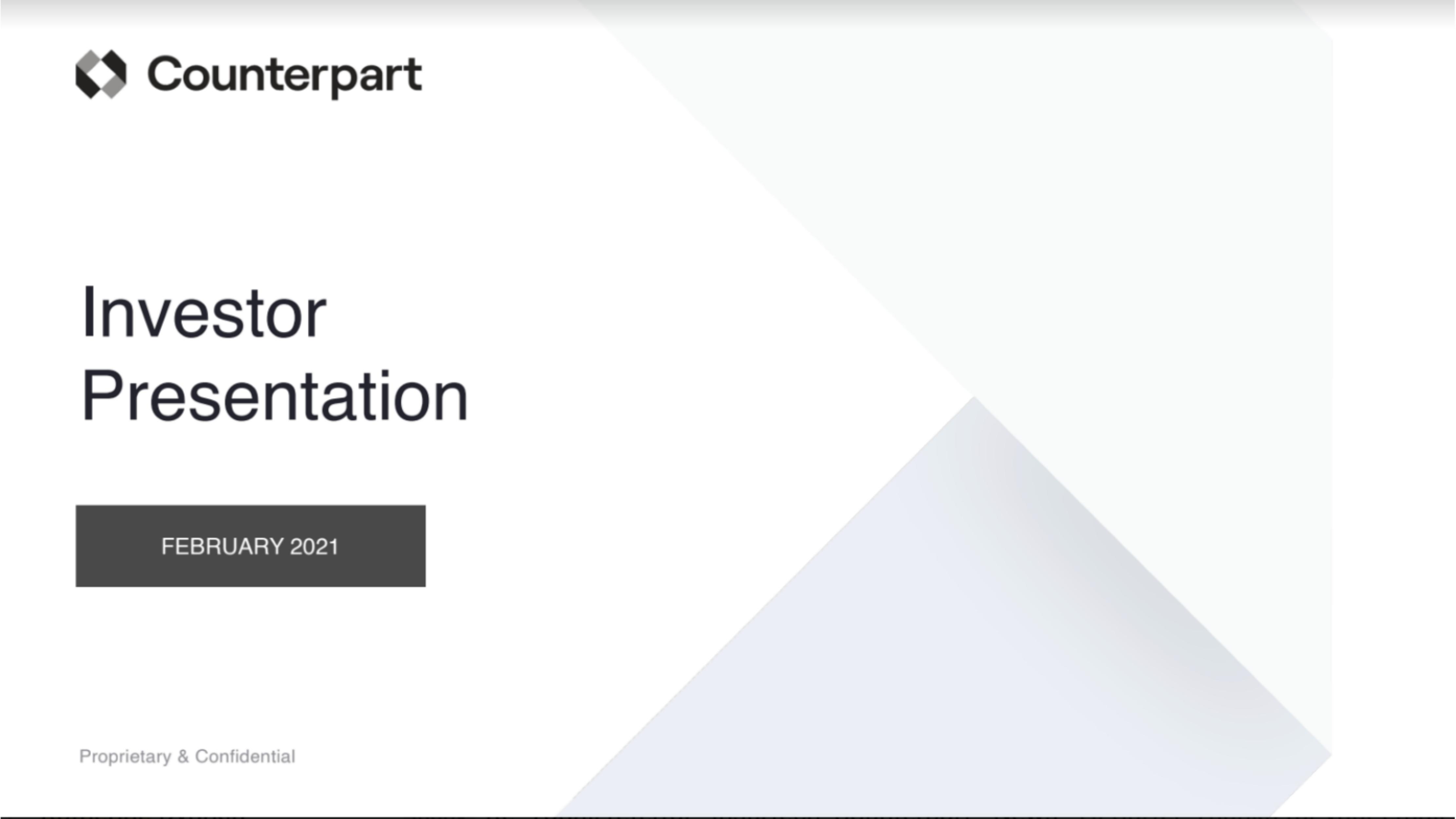 Counterpart pitch deck cover