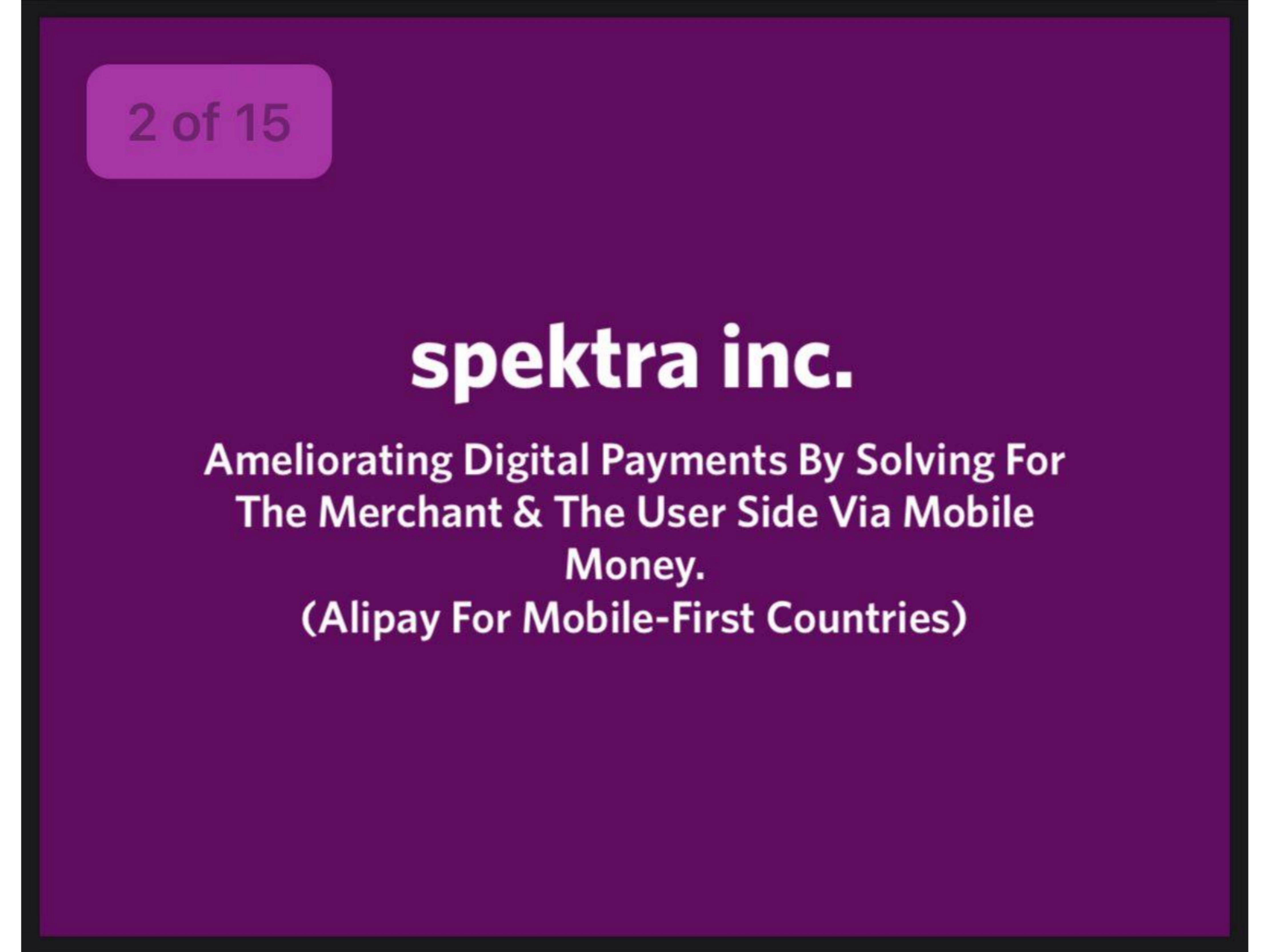 Dash (formerly Spektra) - 2018 pitch deck cover