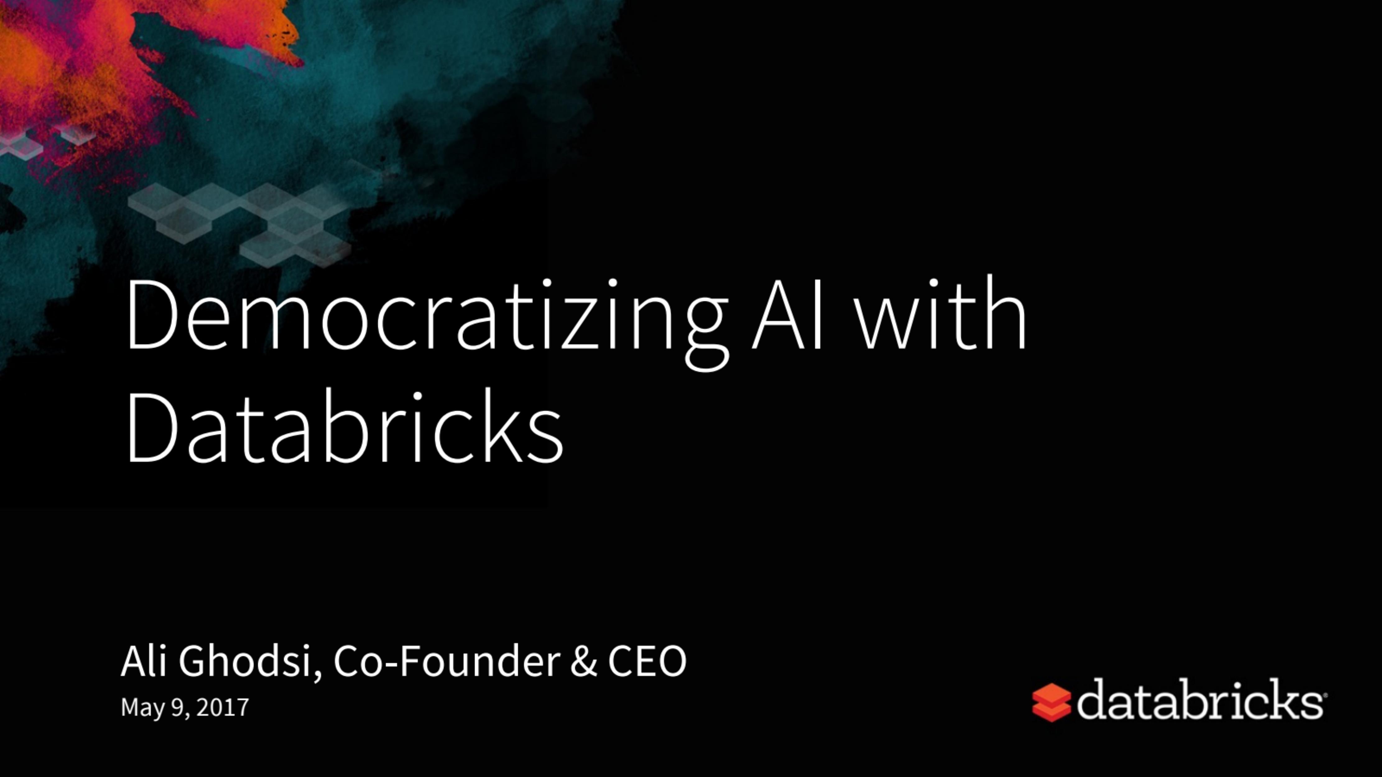 Databricks Series D pitch deck cover