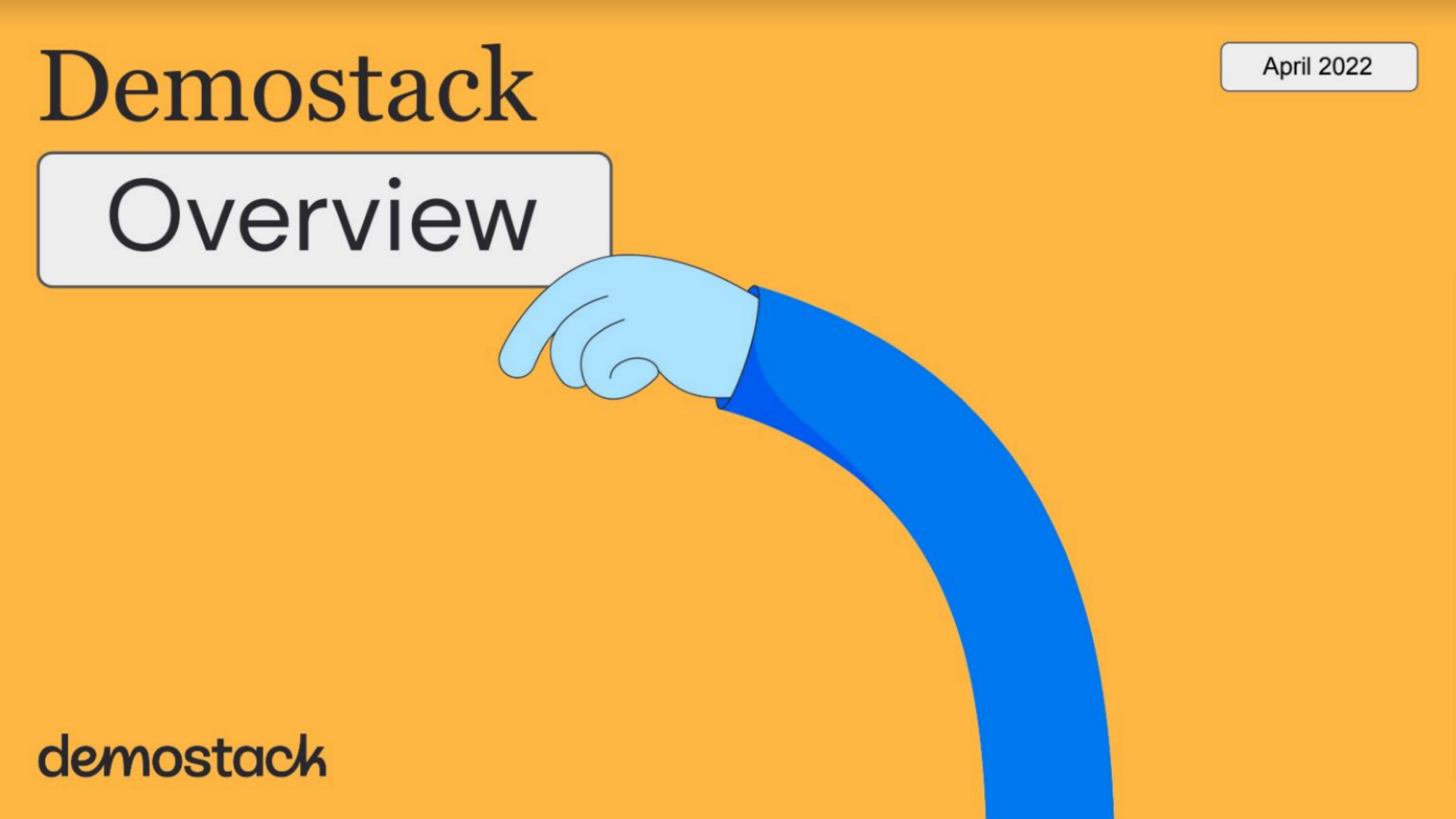 Demostack pitch deck cover