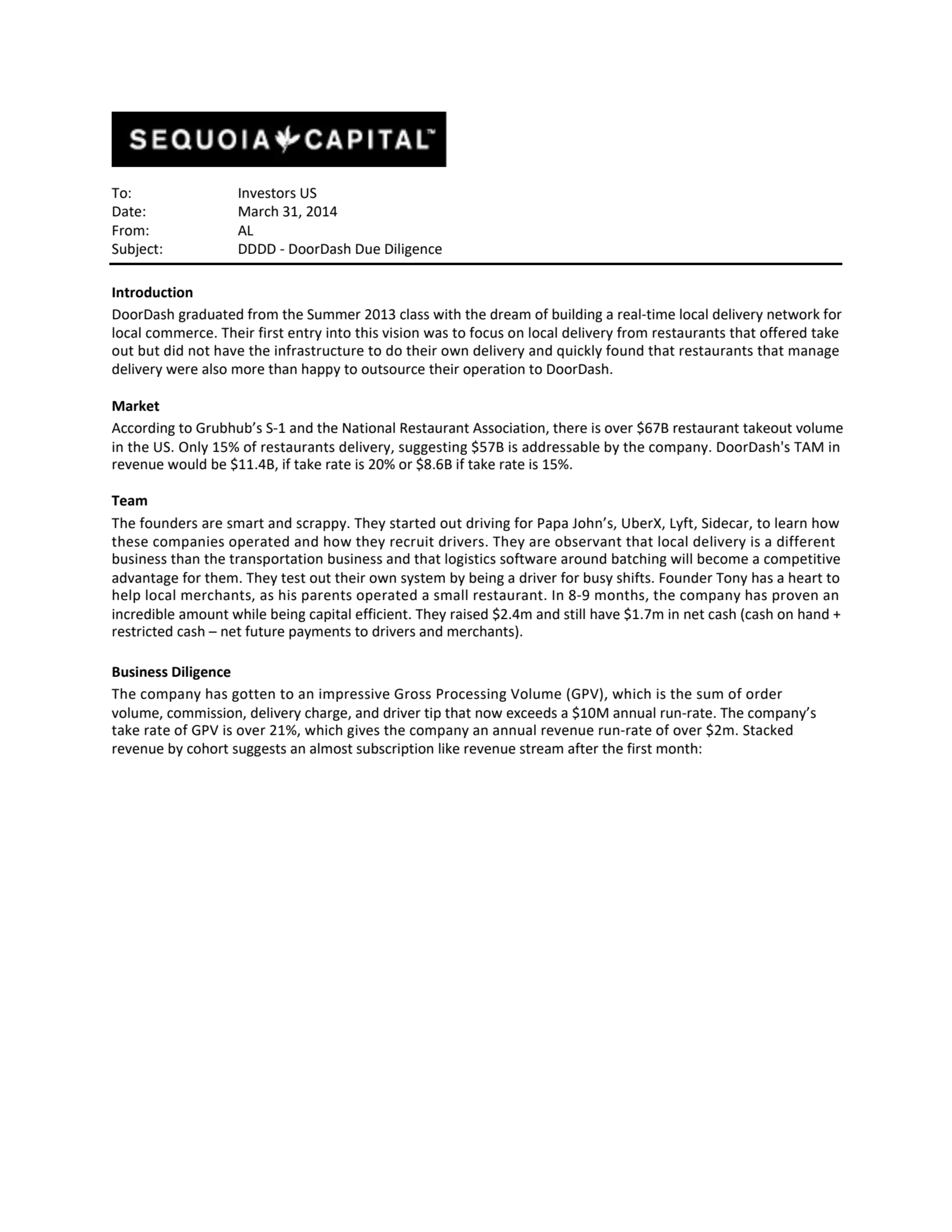 Doordash pitch deck cover