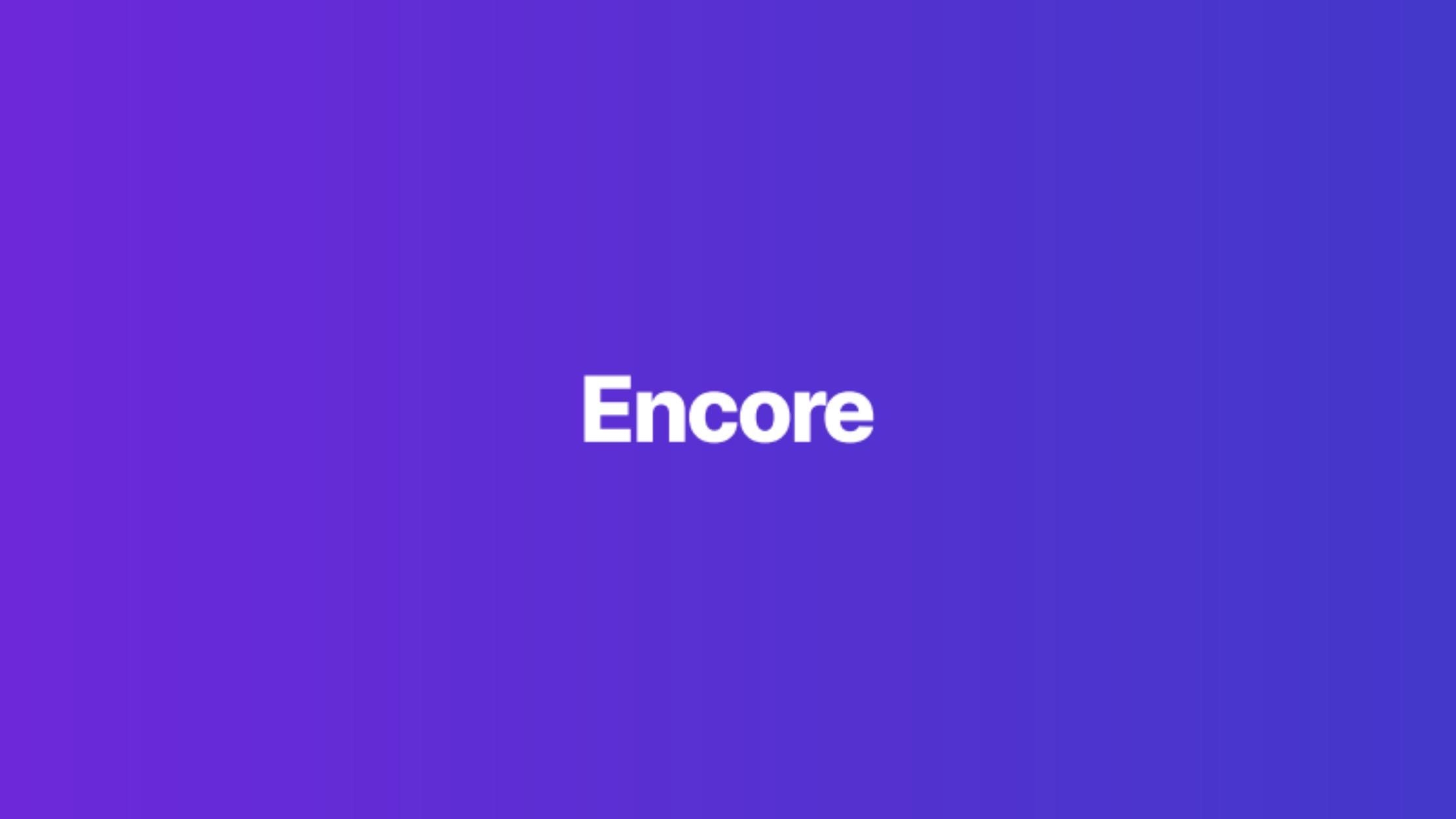 Encore pitch deck cover