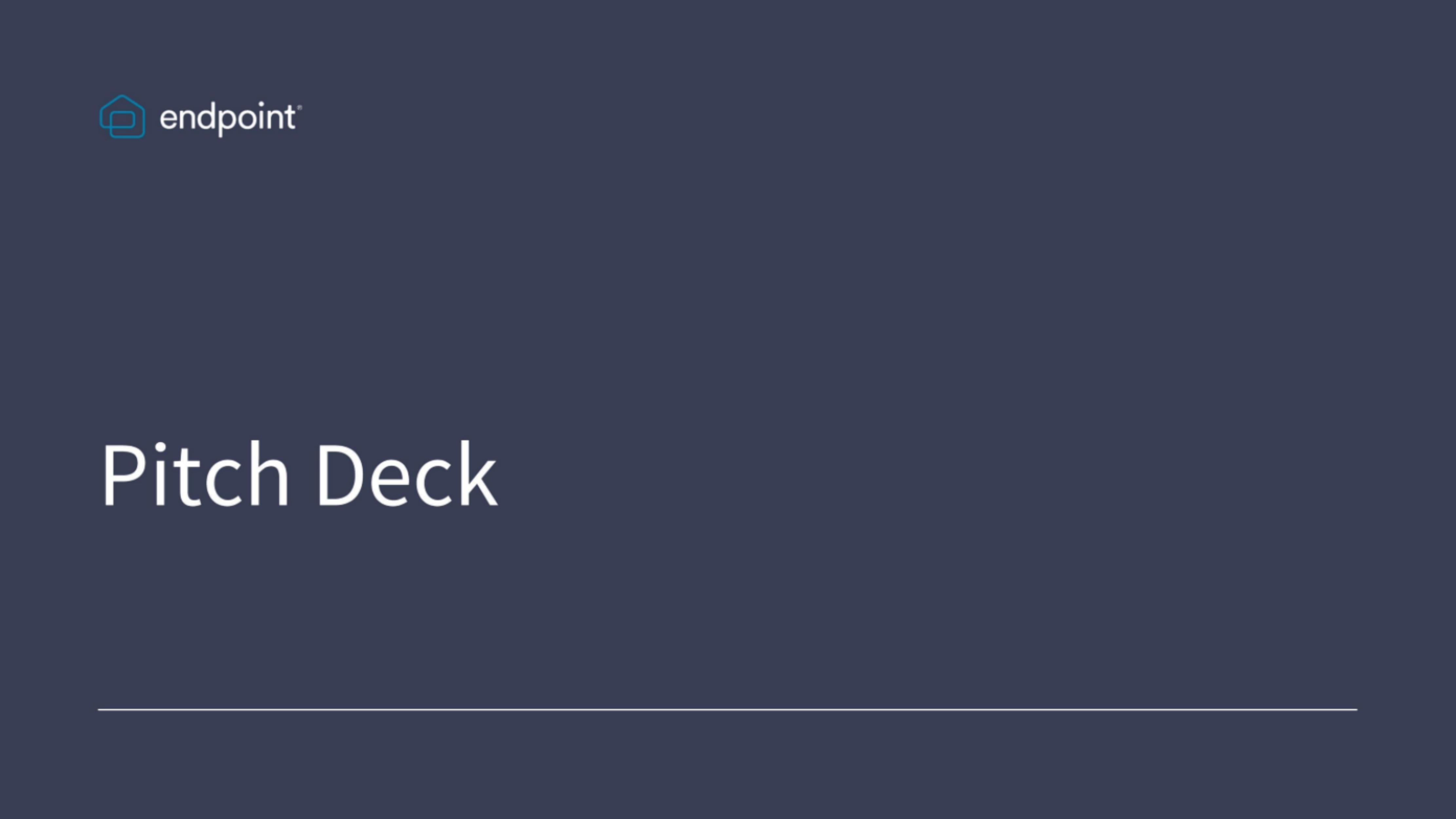 Endpoint pitch deck cover