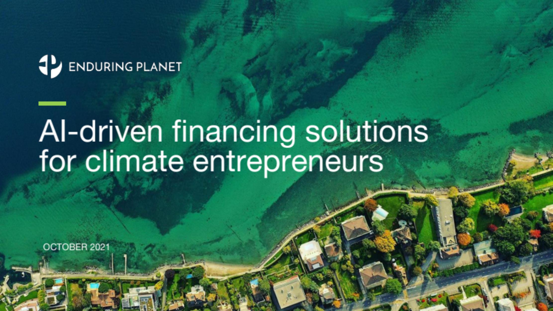 Enduring Planet pitch deck cover