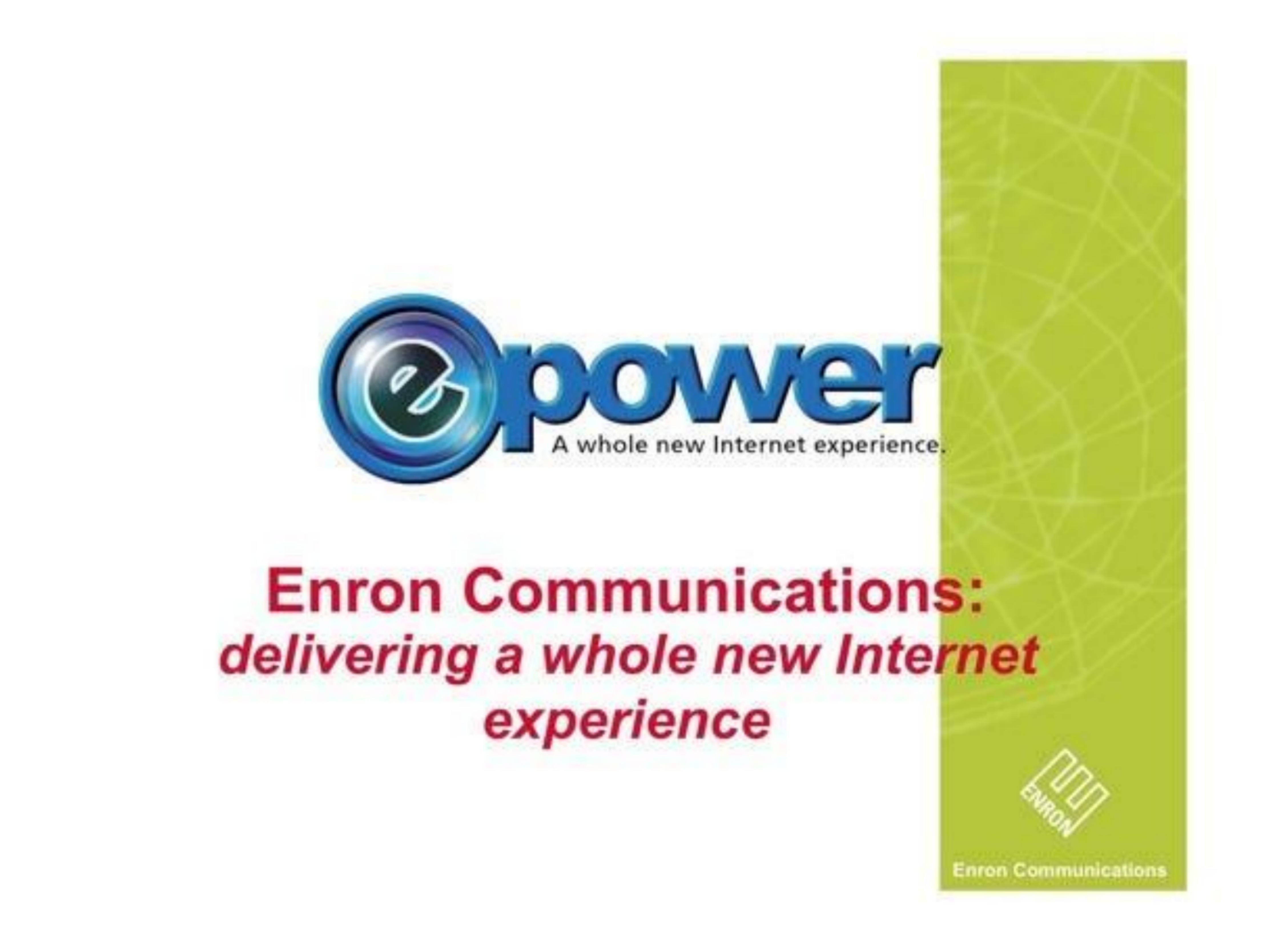 Enron pitch deck cover