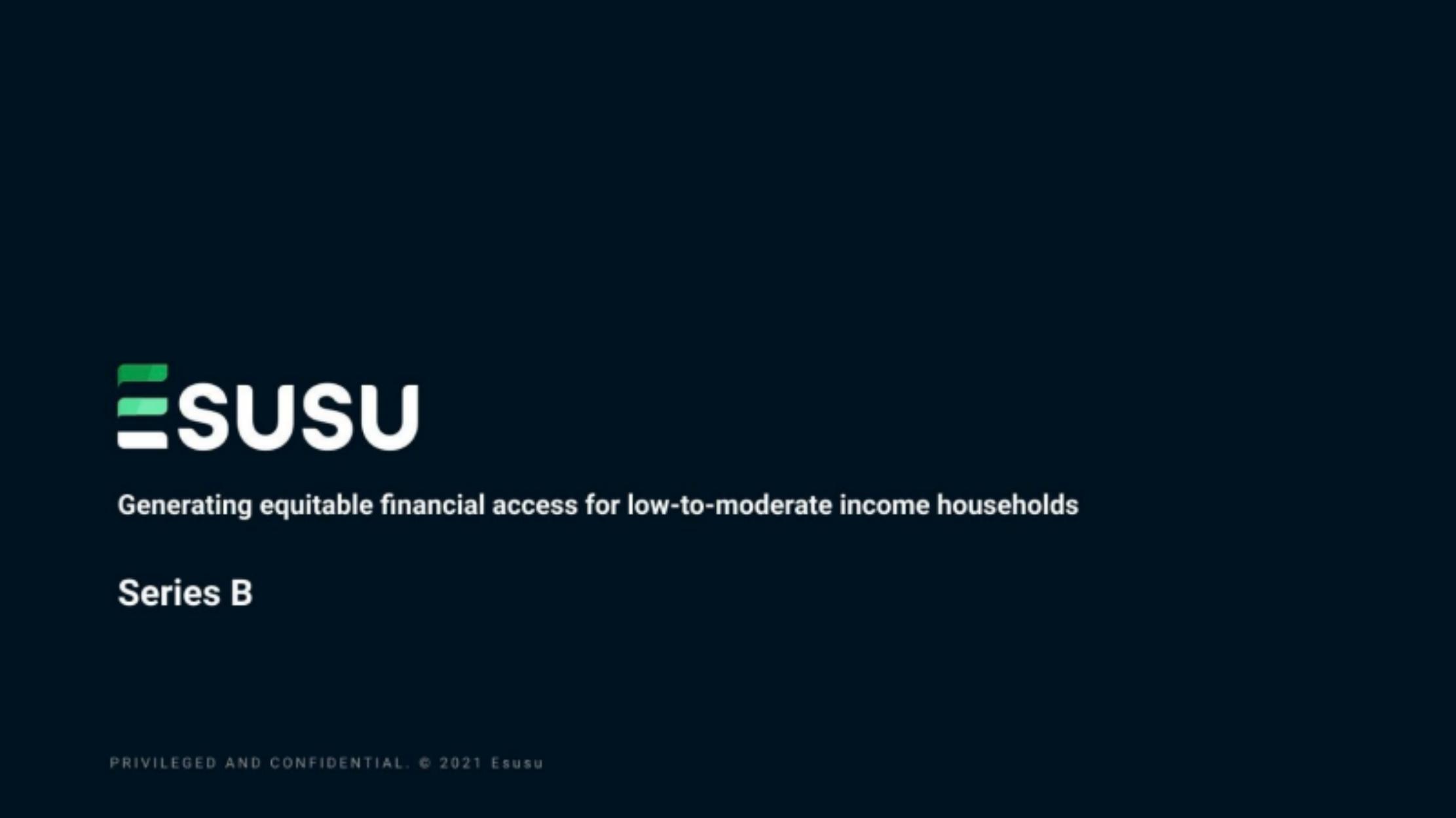 Esusu pitch deck cover