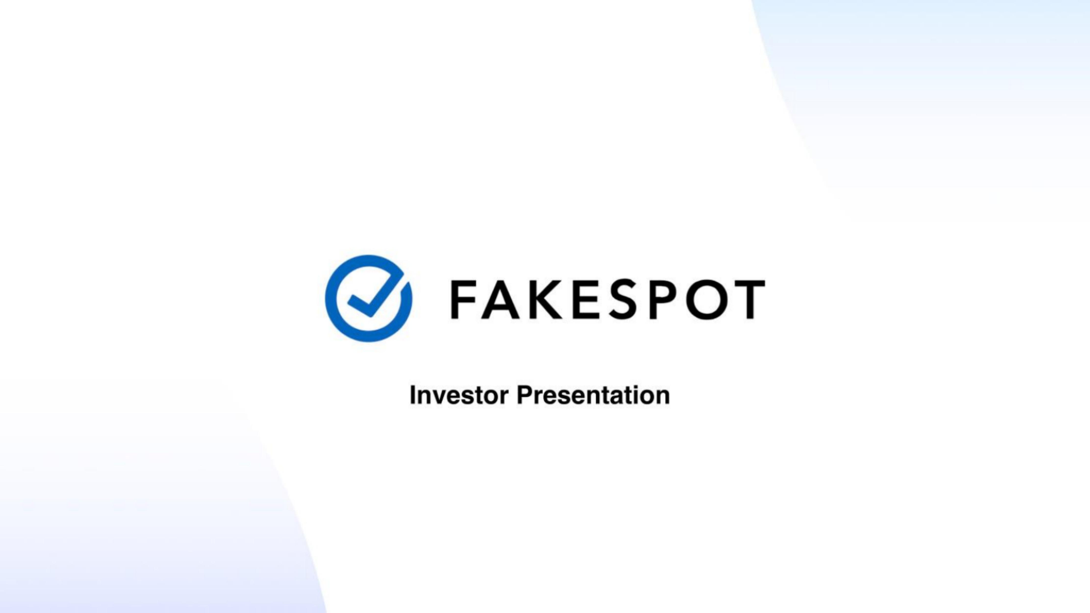 Fakespot pitch deck cover