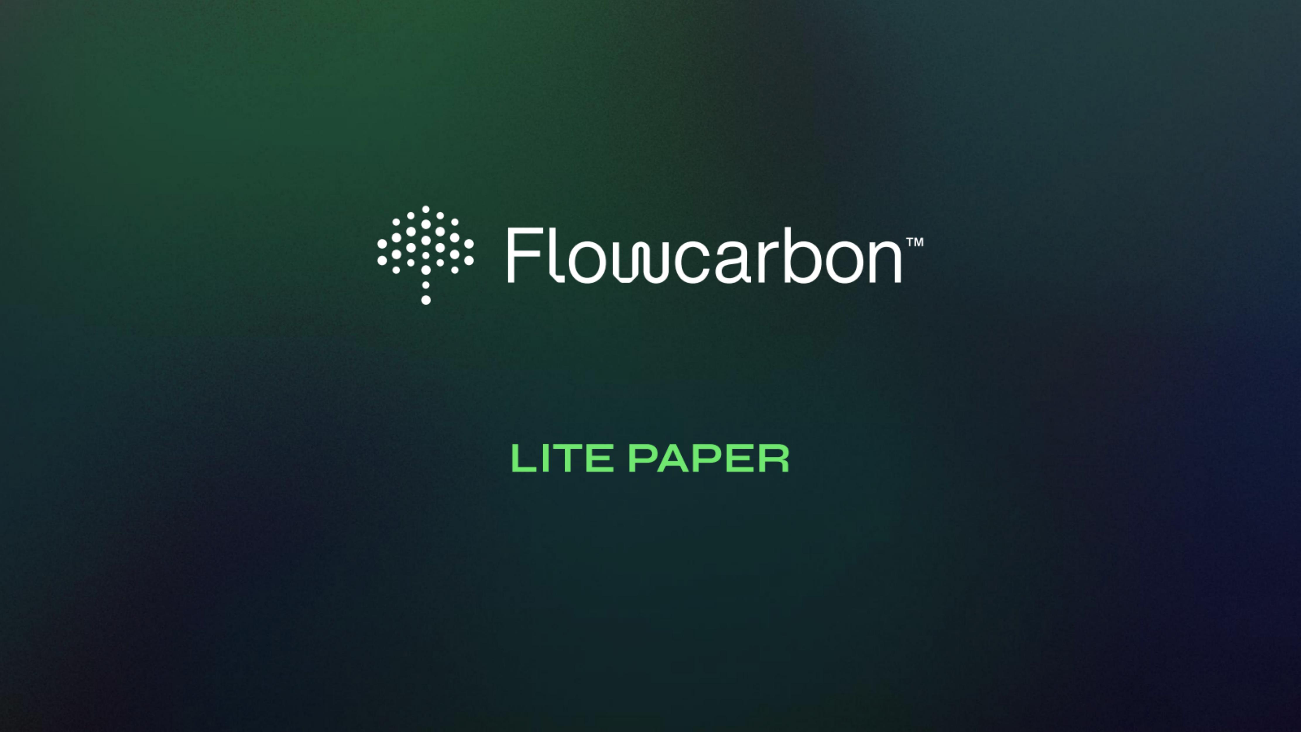 Flowcarbon pitch deck cover
