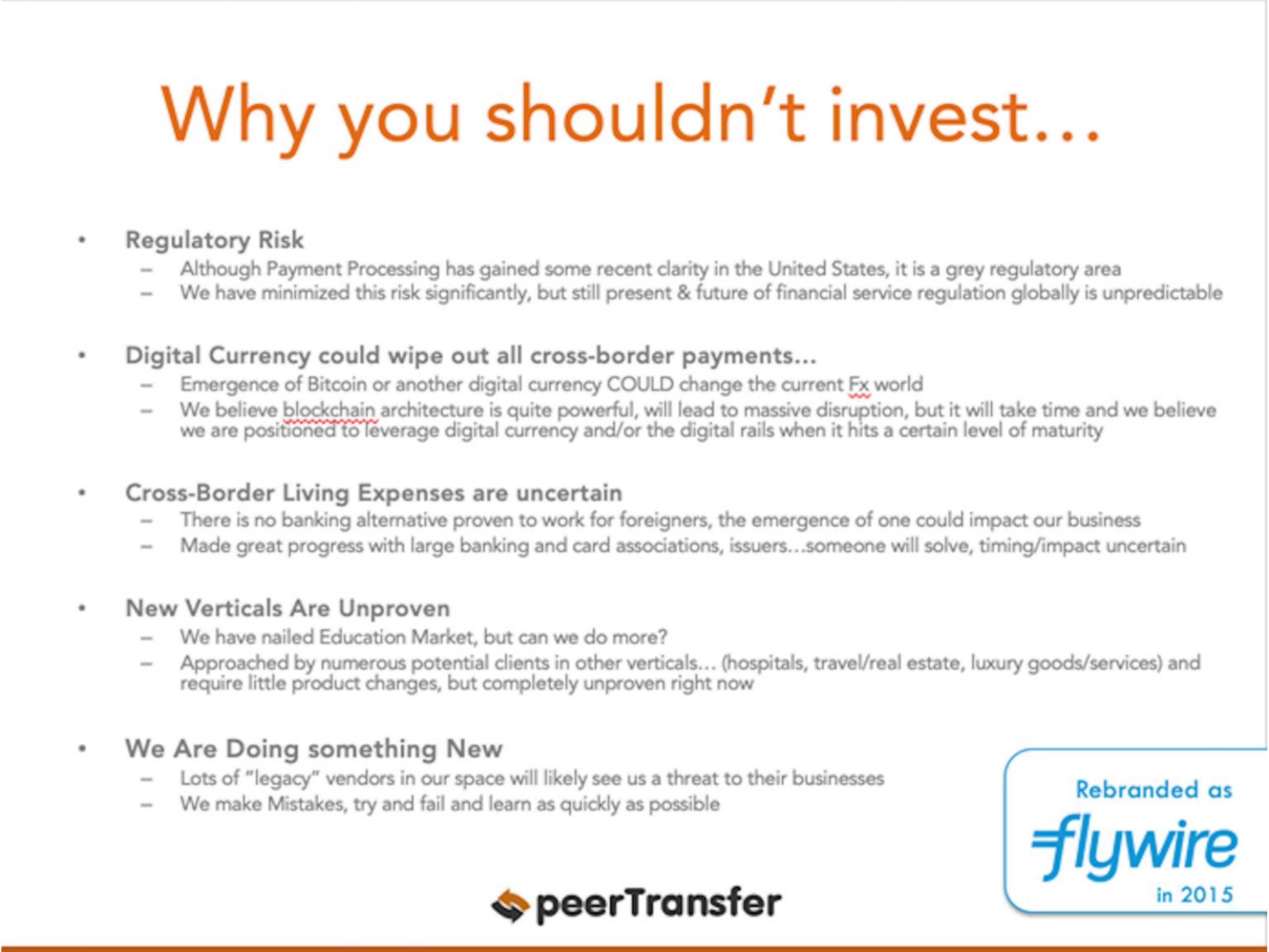 Flywire pitch deck cover
