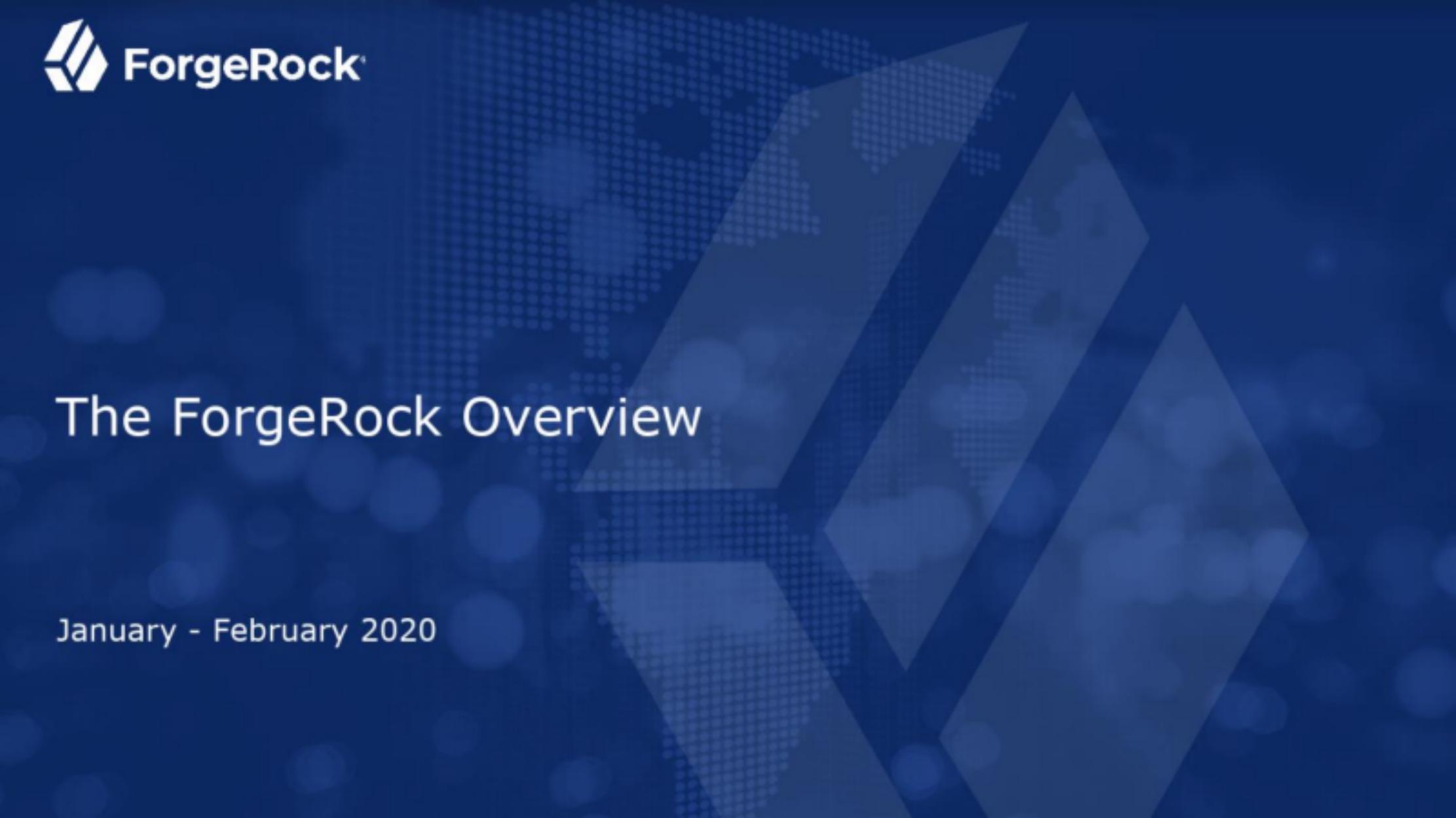 ForgeRock pitch deck cover