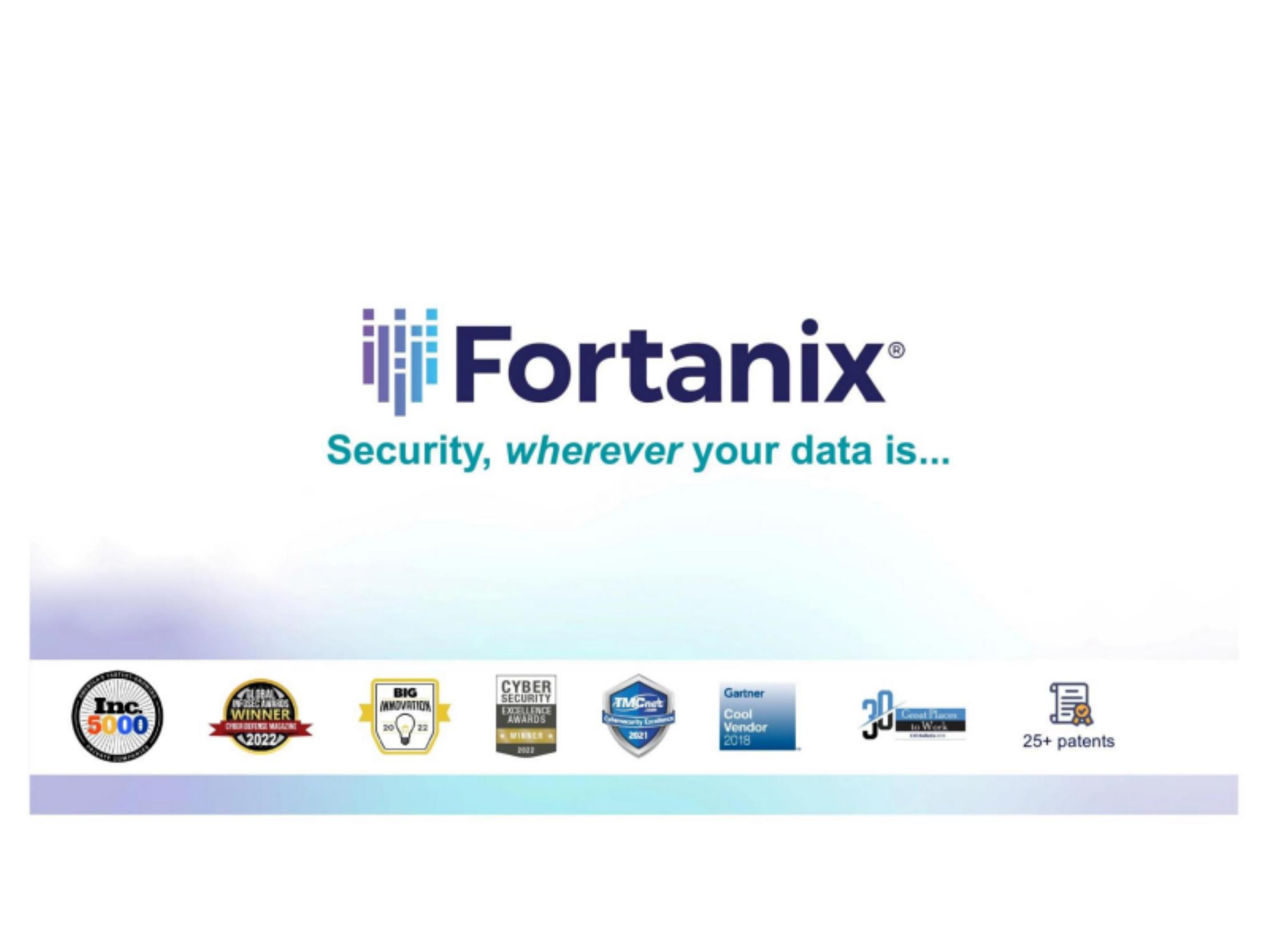 Fortanix pitch deck cover