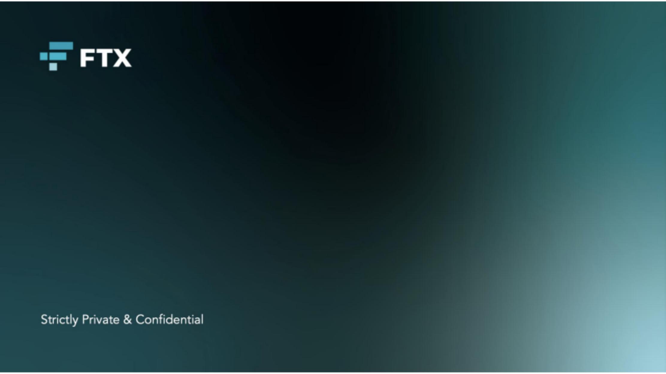 FTX pitch deck cover