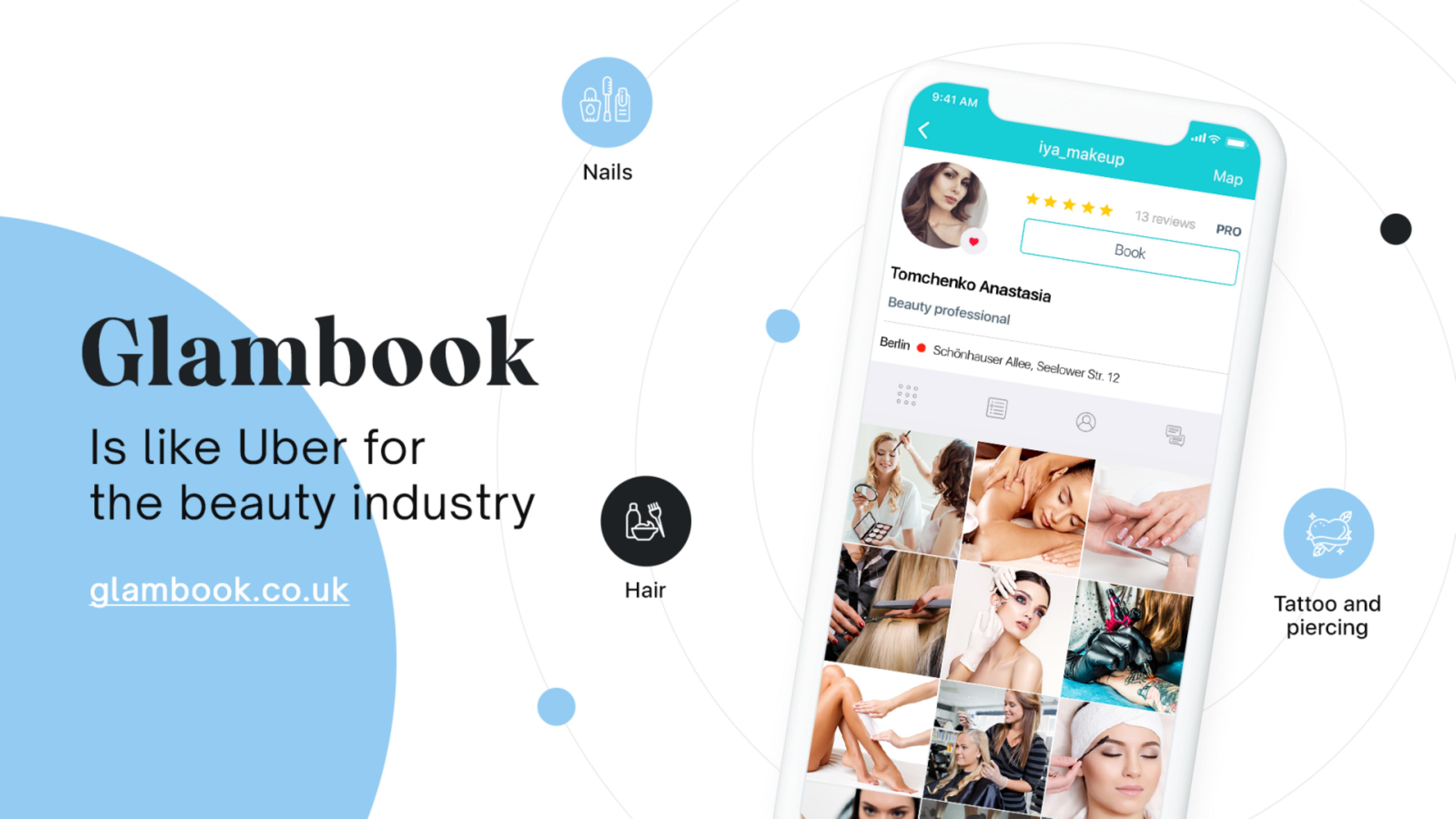 Glambook pitch deck cover
