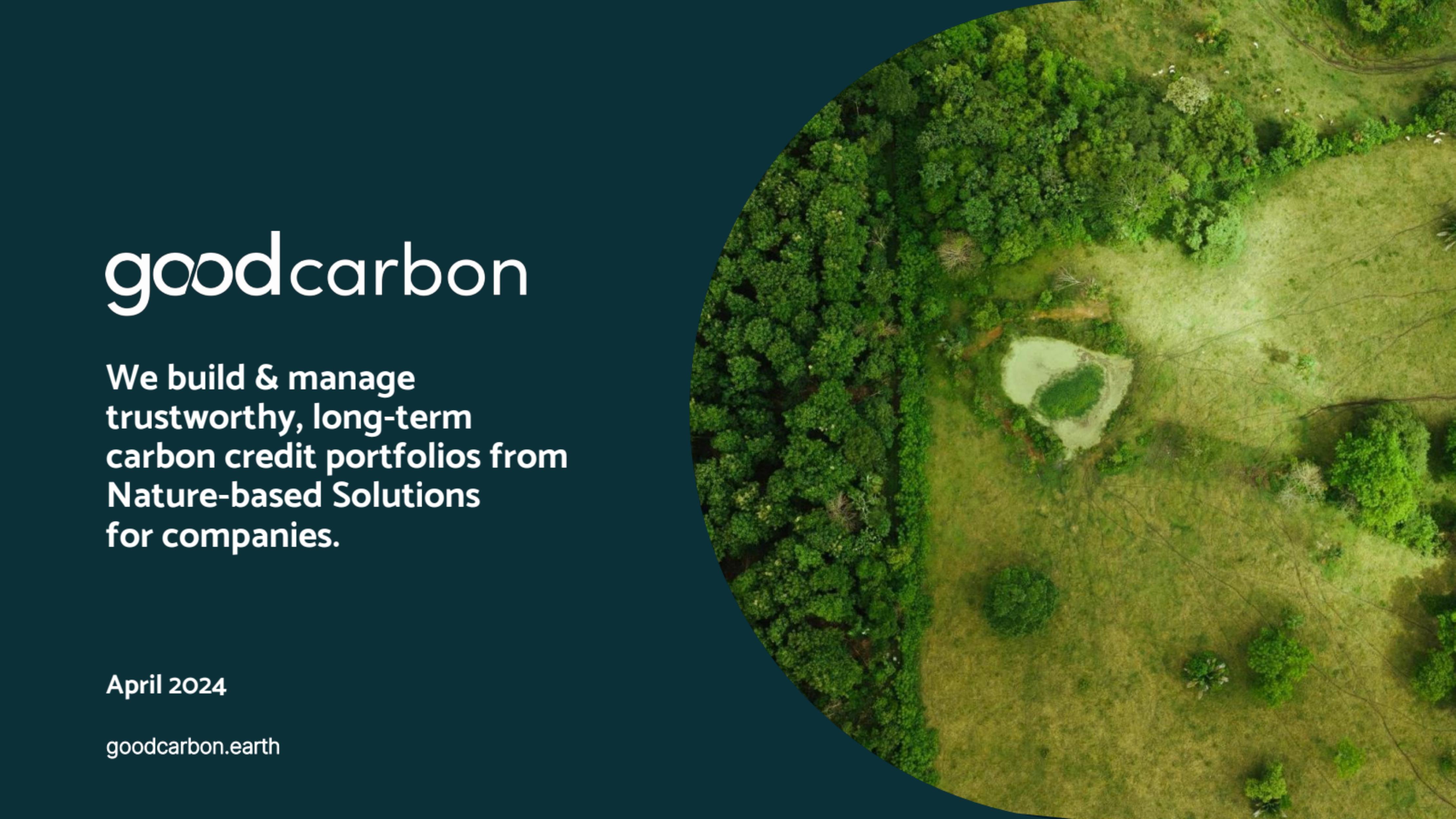 Goodcarbon pitch deck cover