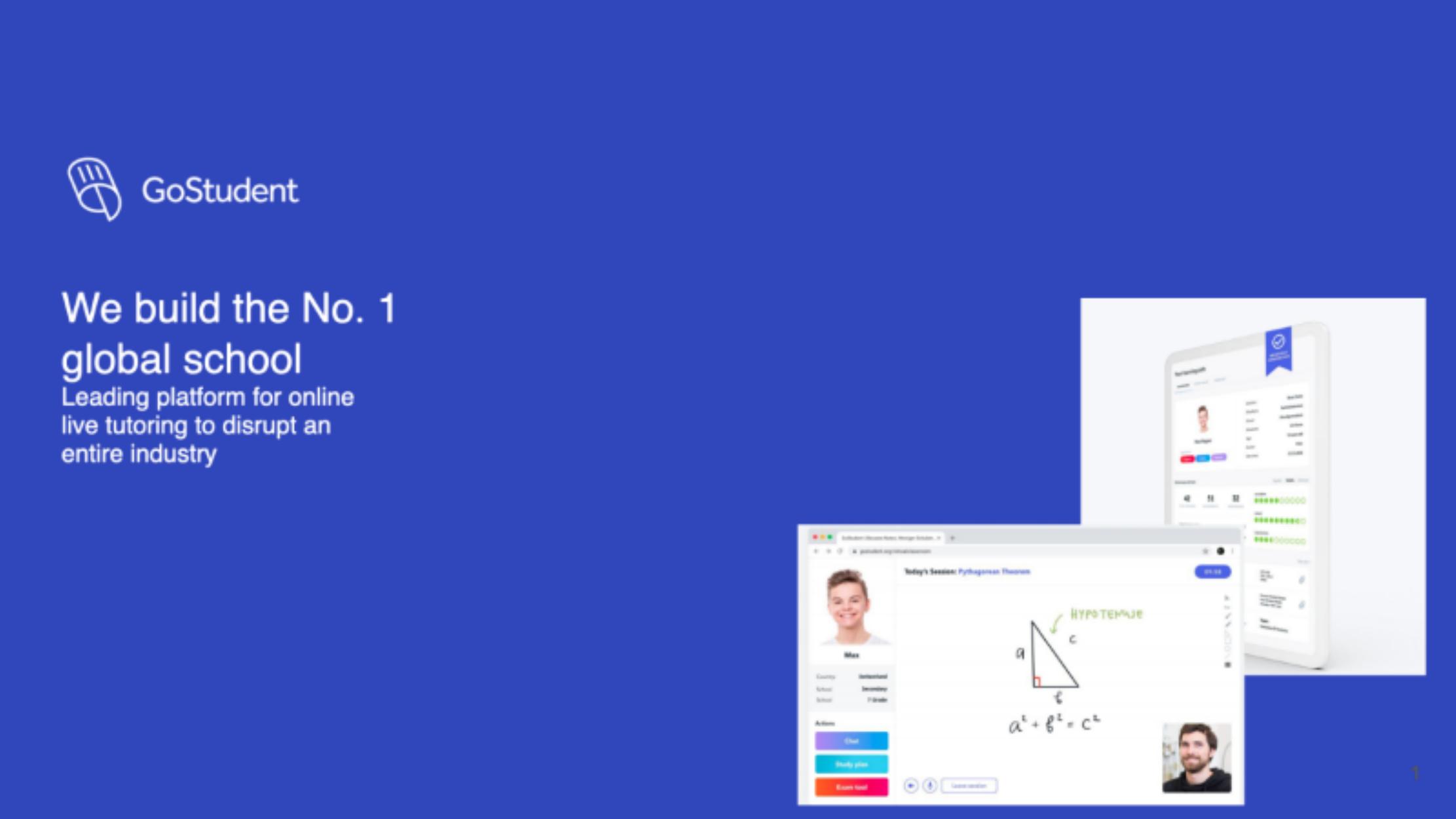 GoStudent pitch deck cover