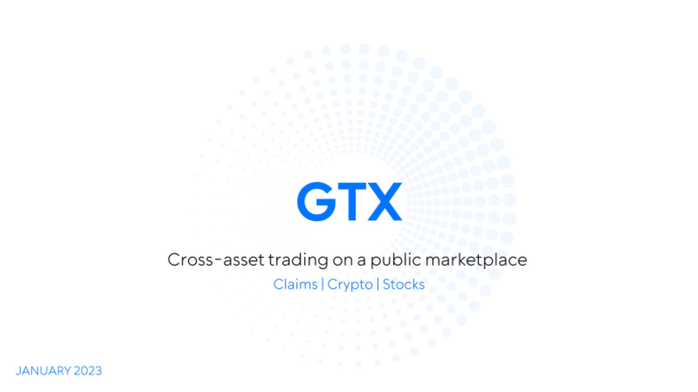 GTX pitch deck cover