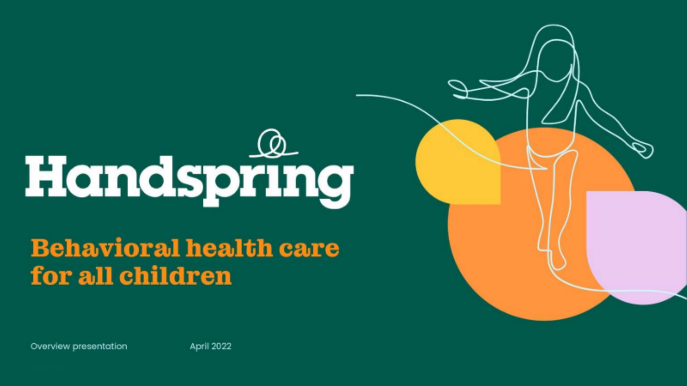 Handspring Health pitch deck cover