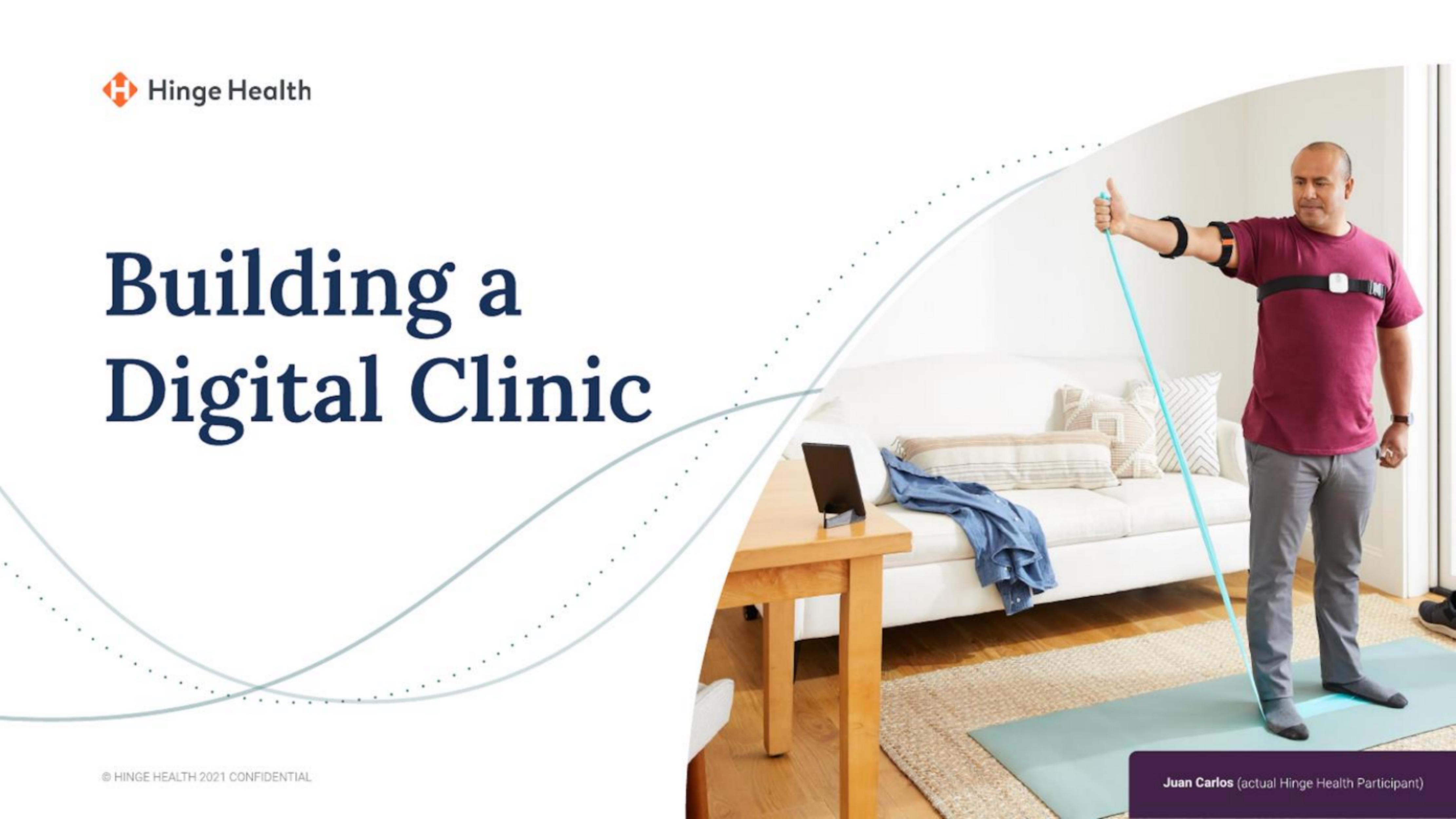 Hinge Health pitch deck cover