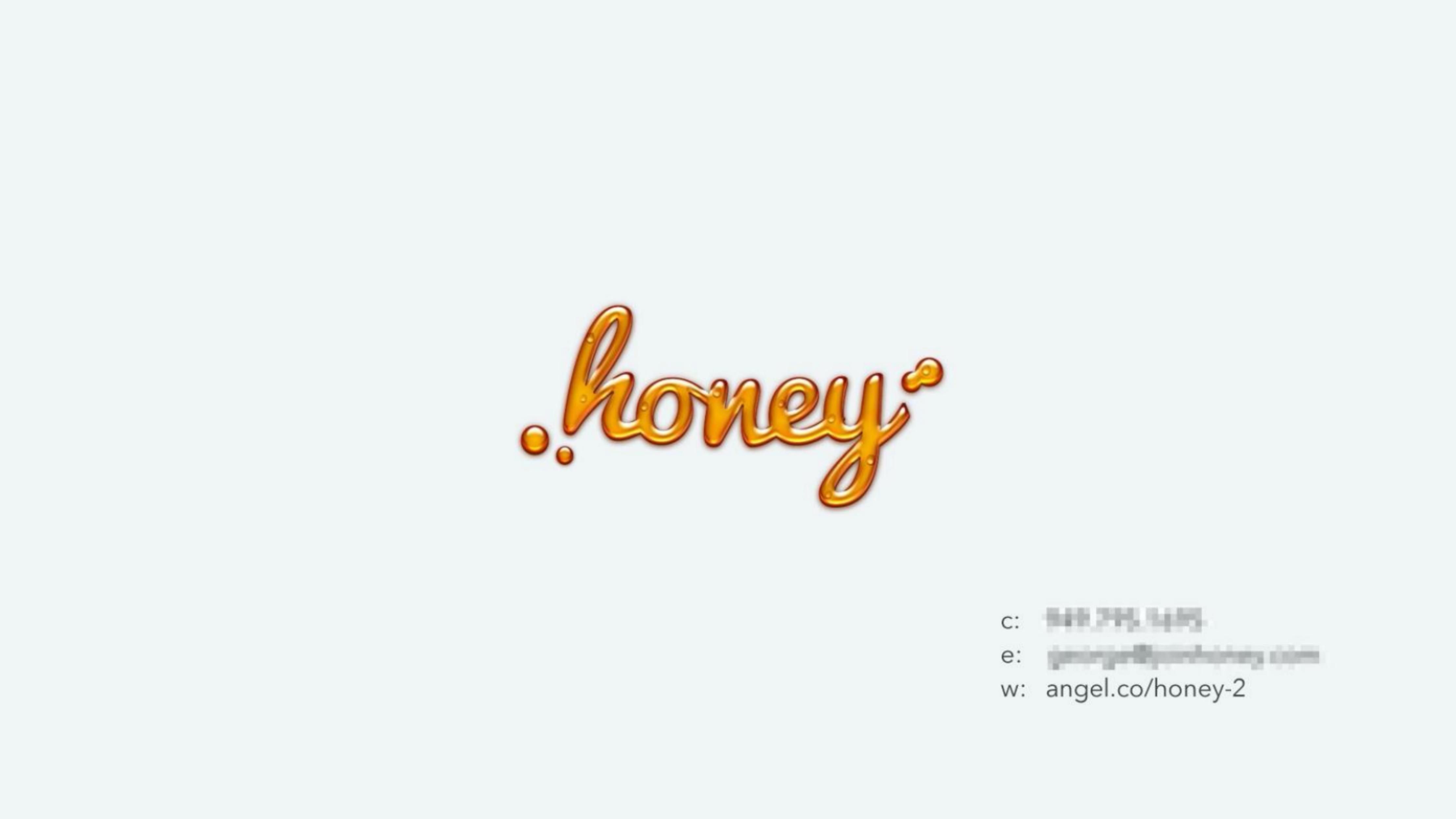 Honey pitch deck cover