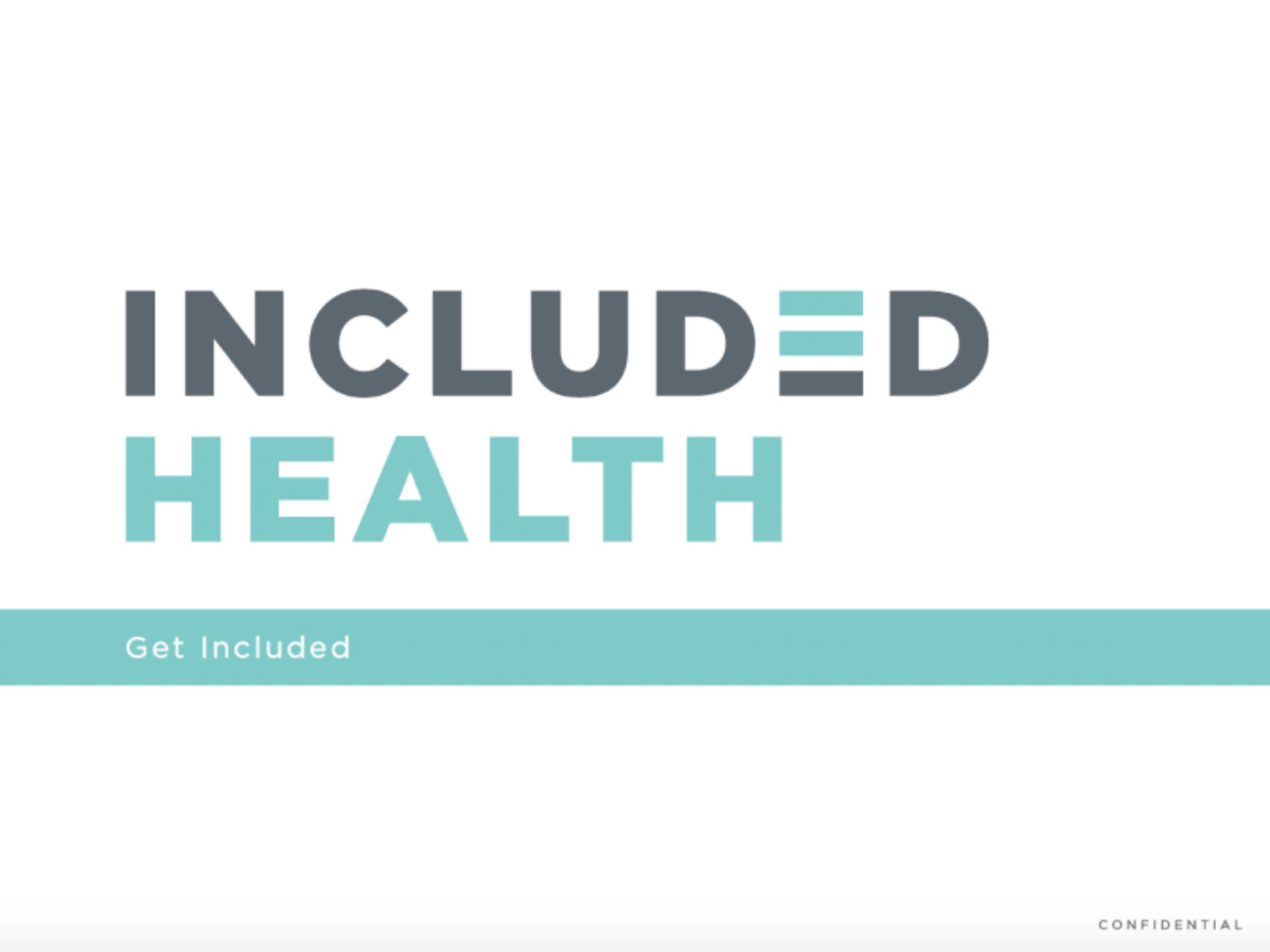 Included Health pitch deck cover