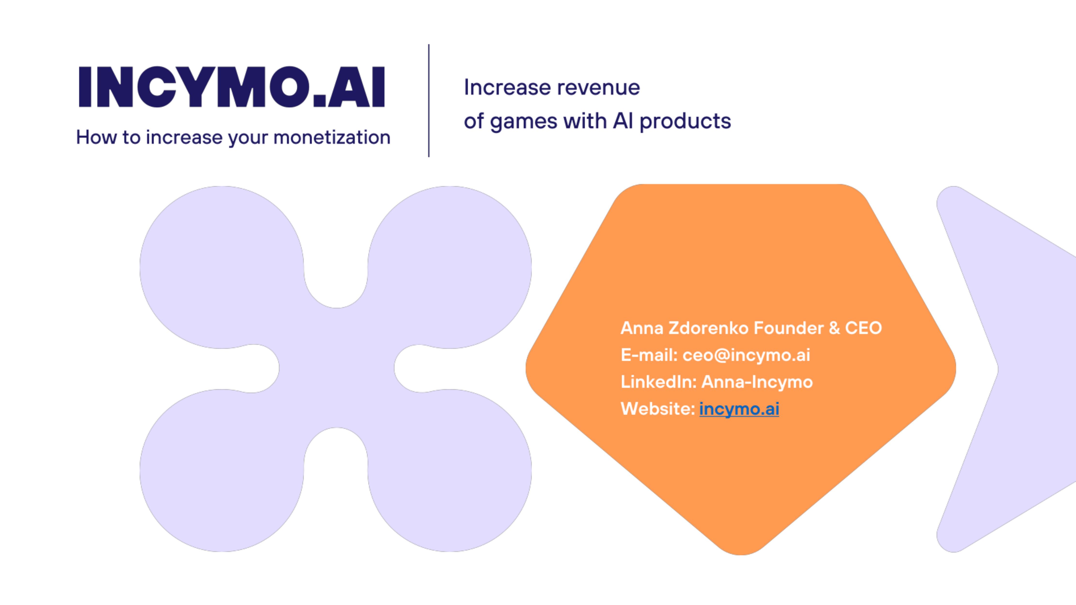 INCYMO AI pitch deck cover