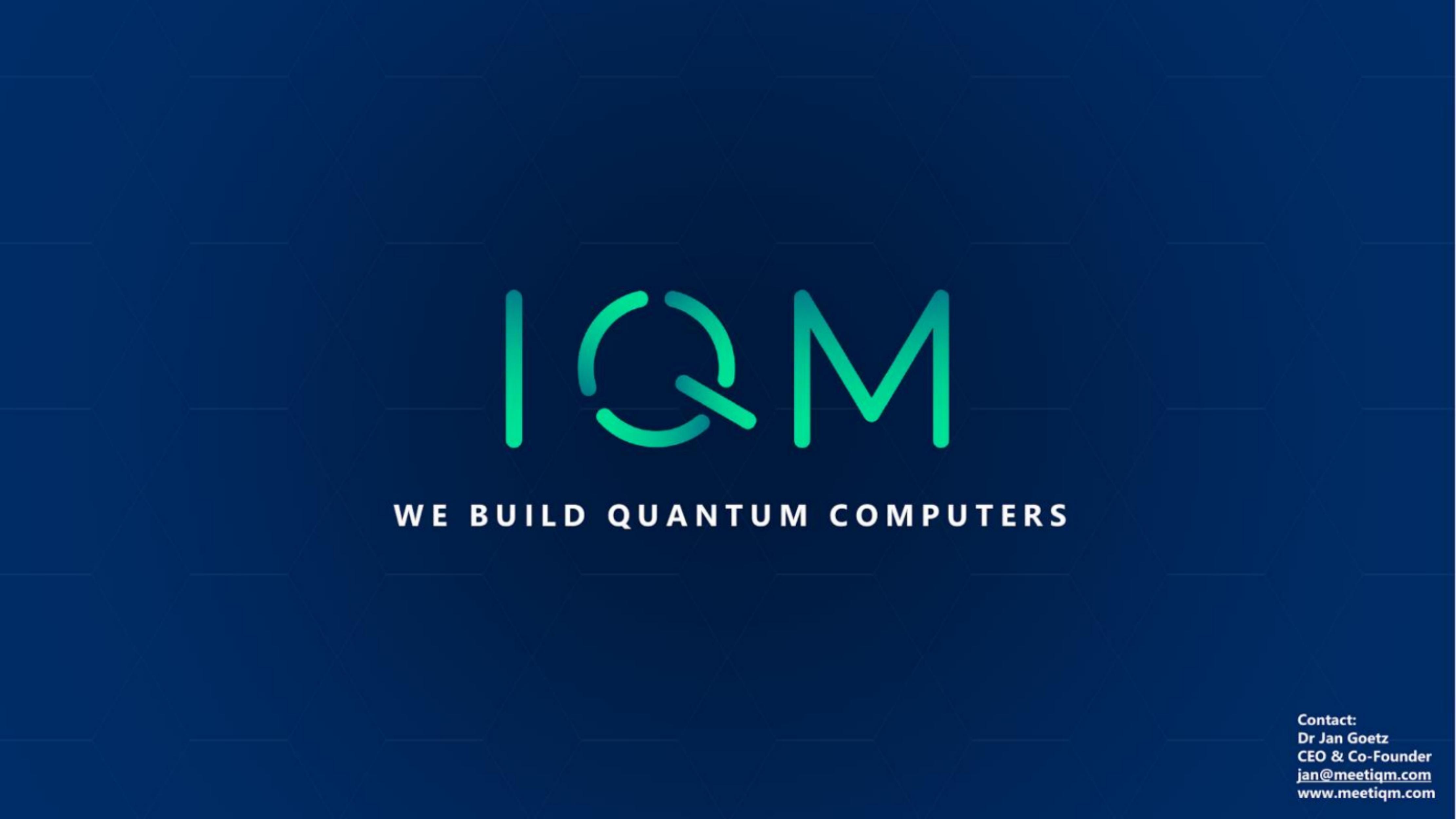 IQM pitch deck cover