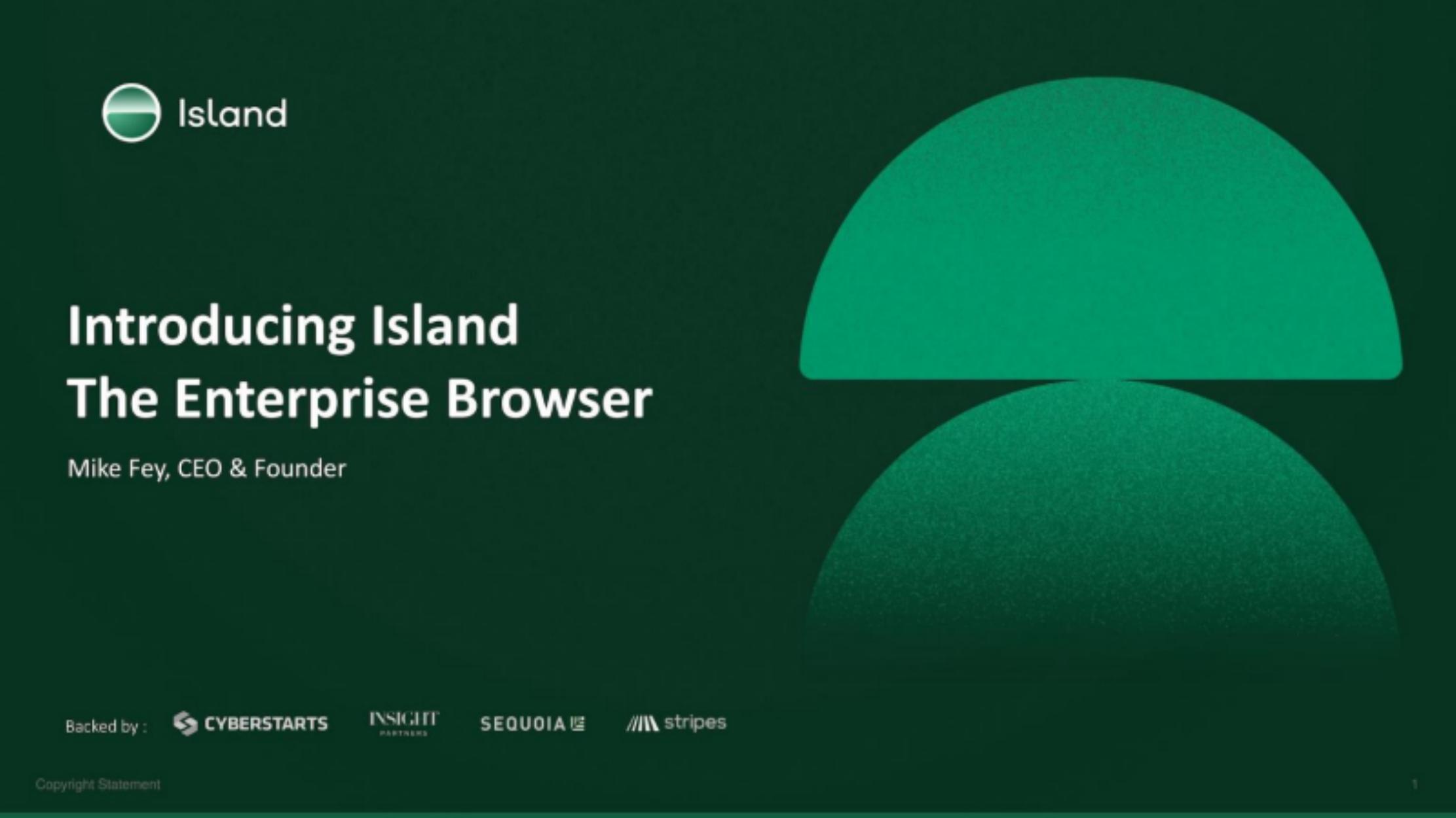 Island pitch deck cover