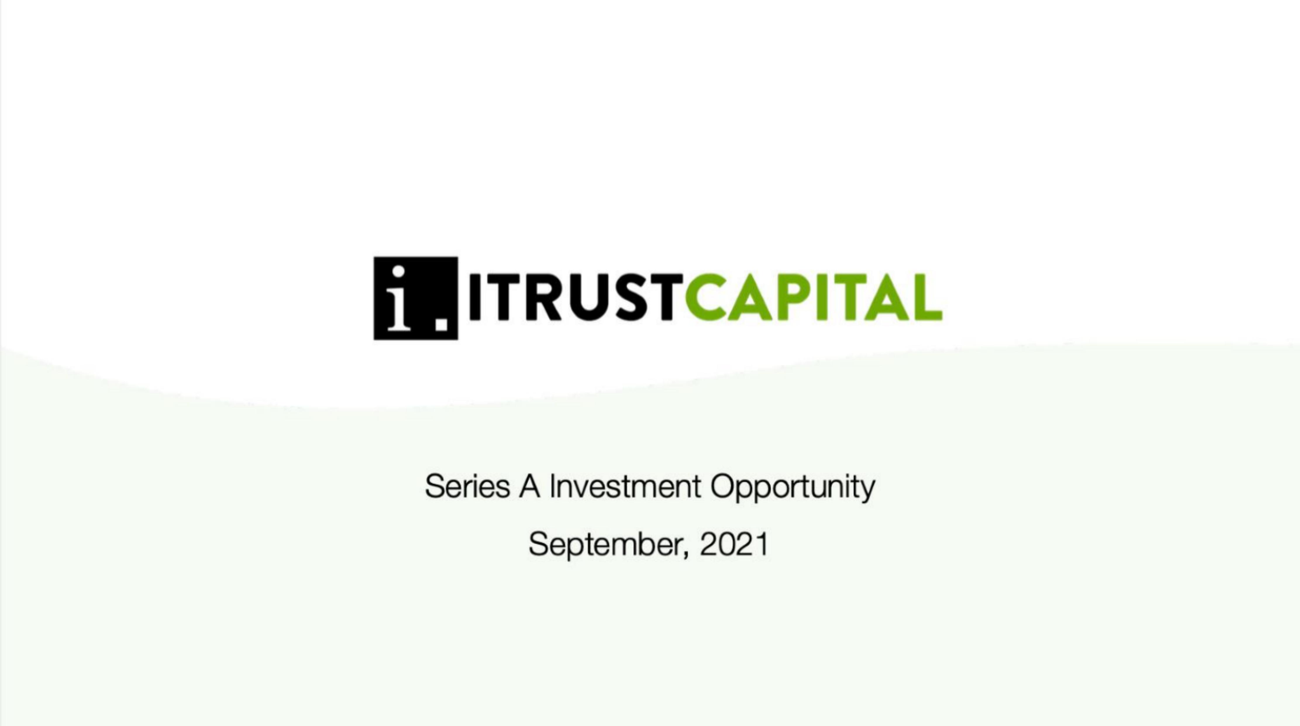 iTrustCapital pitch deck cover