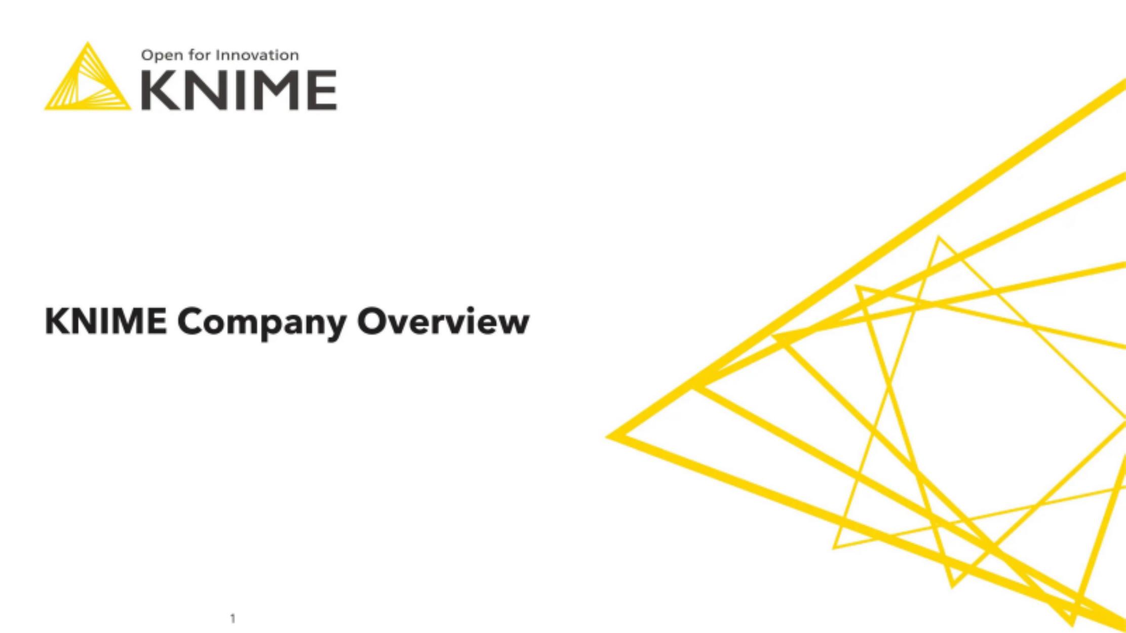 Knime pitch deck cover