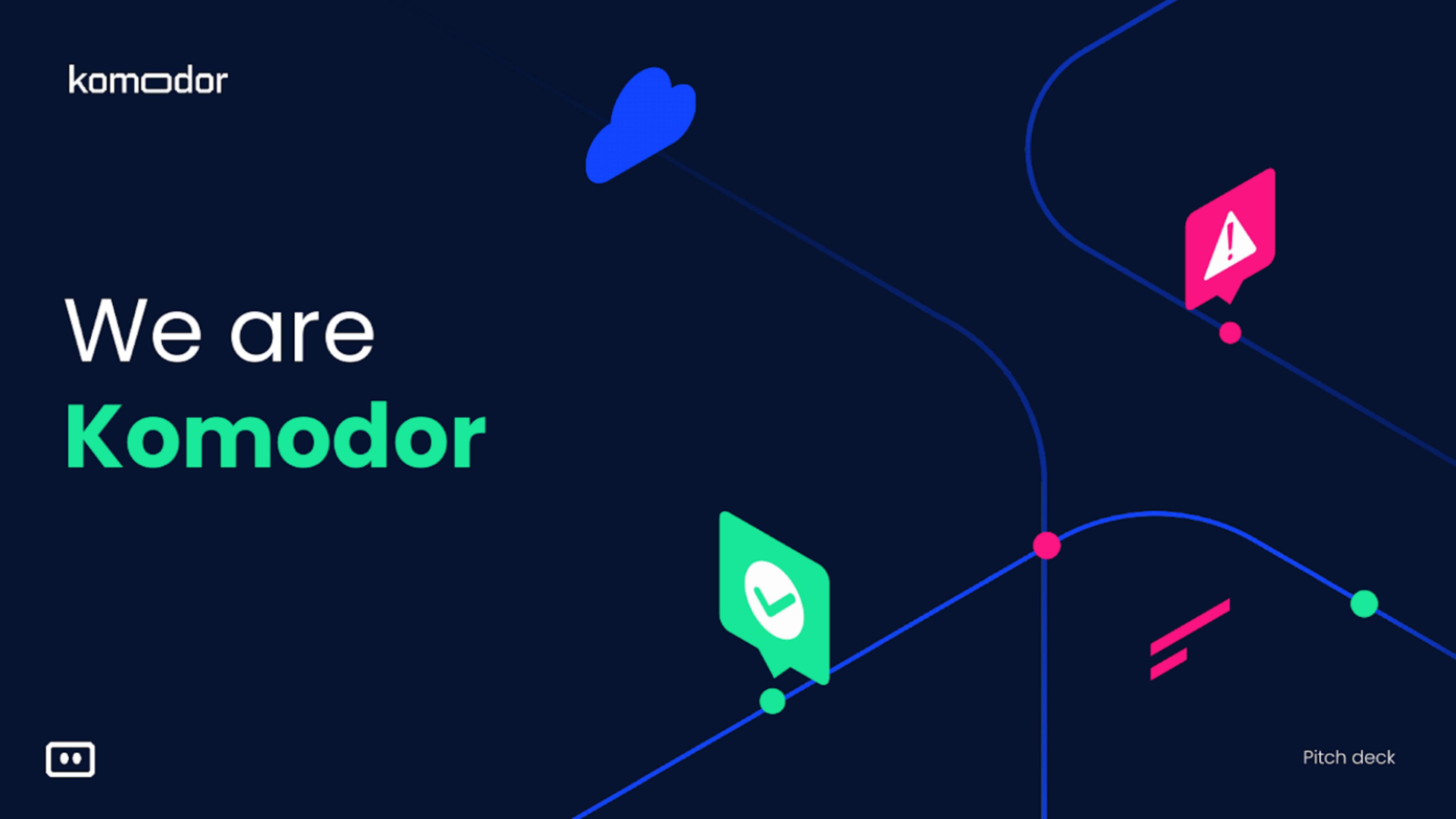 Komodor pitch deck cover